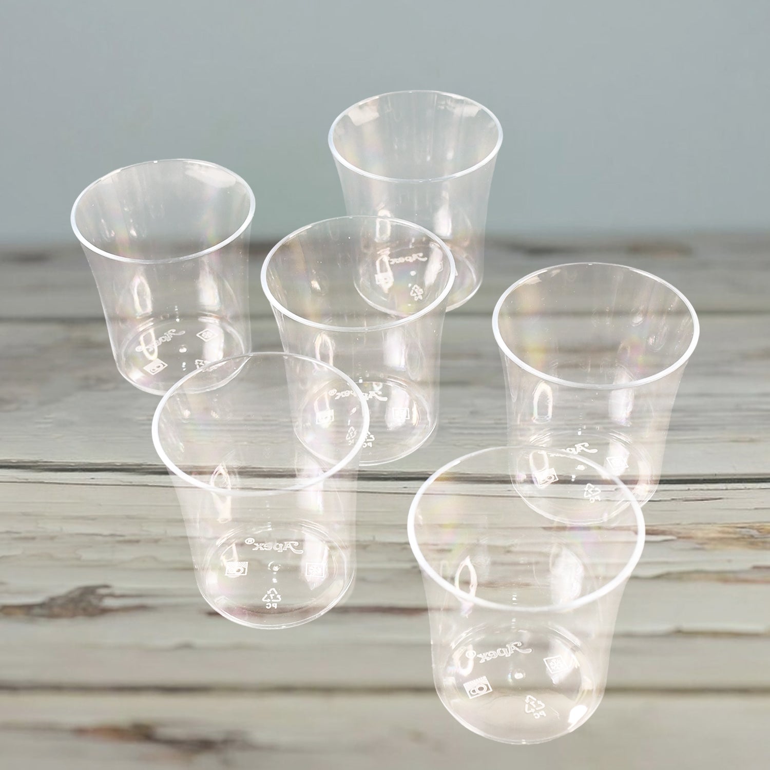 Set of 6 durable plastic glasses for daily water and juice use