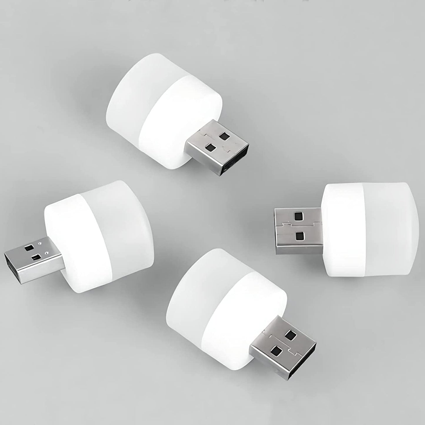 Portable USB bulb connected to a power bank, ready for emergency light situations.