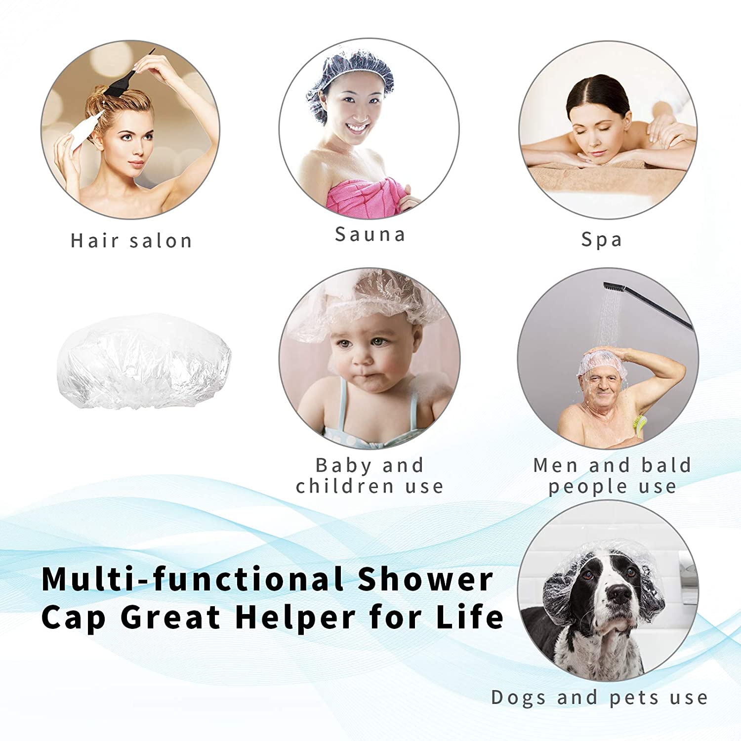 Thick, durable disposable caps providing reliable hair protection.