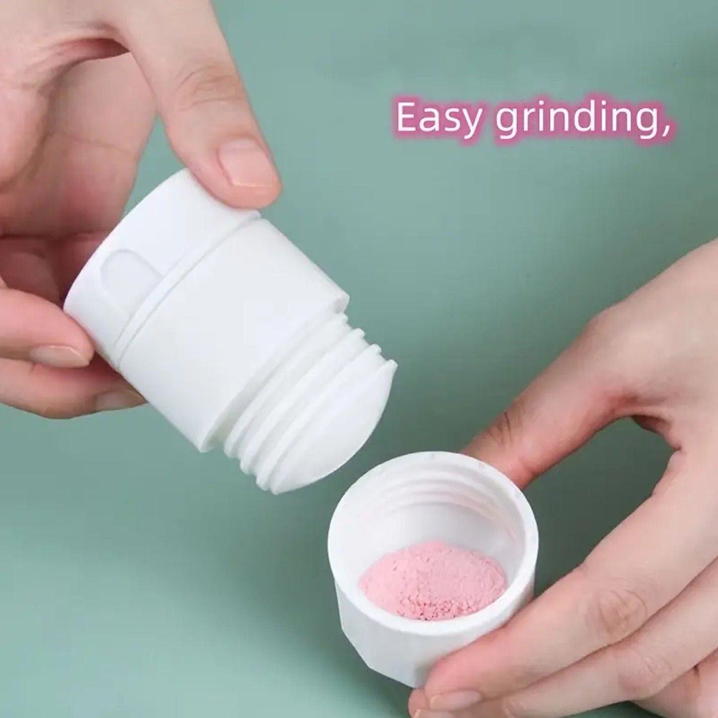 Close-up of the compact Organivo pill cutter, designed for easy handling.