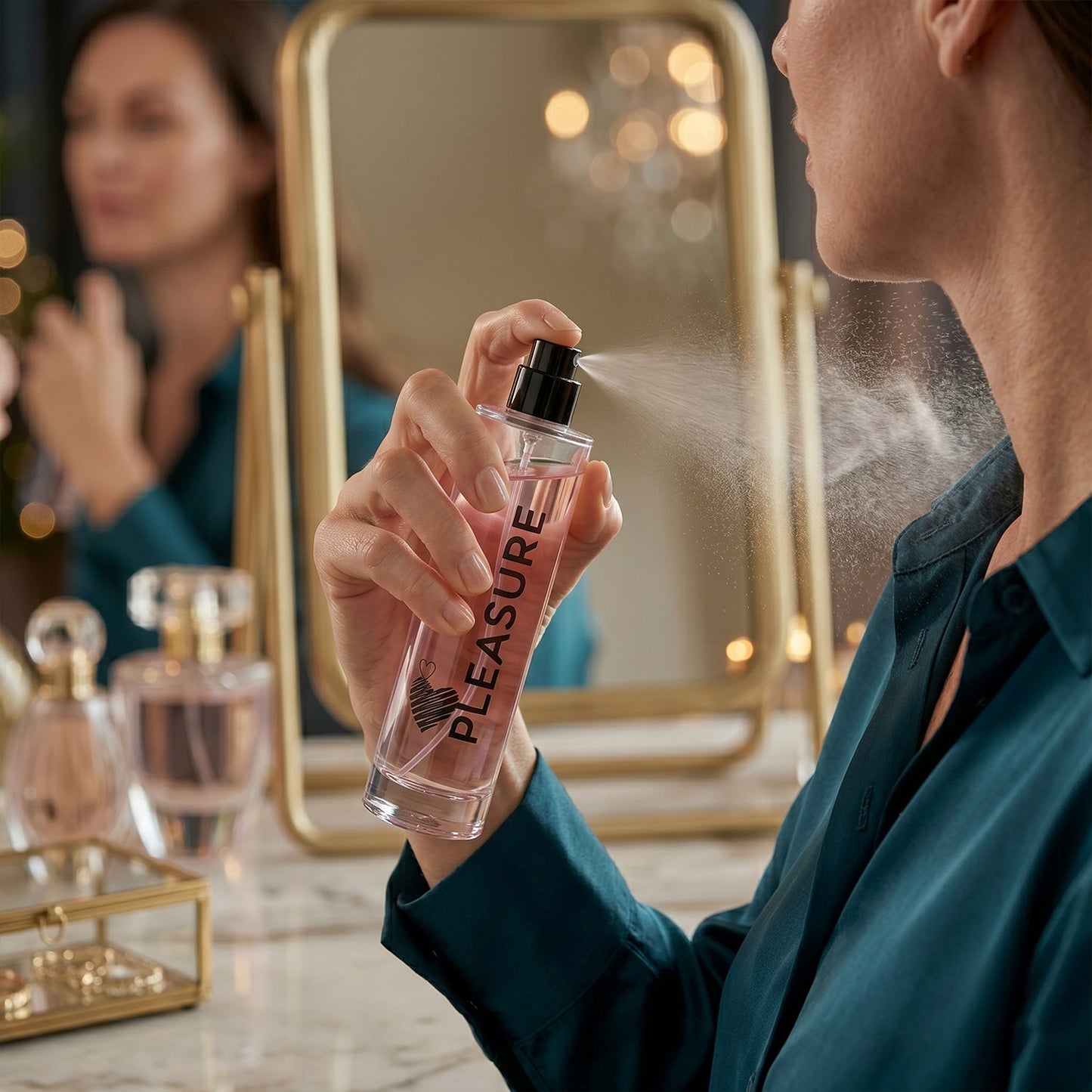 Pleasure floral perfume spray bottle for women