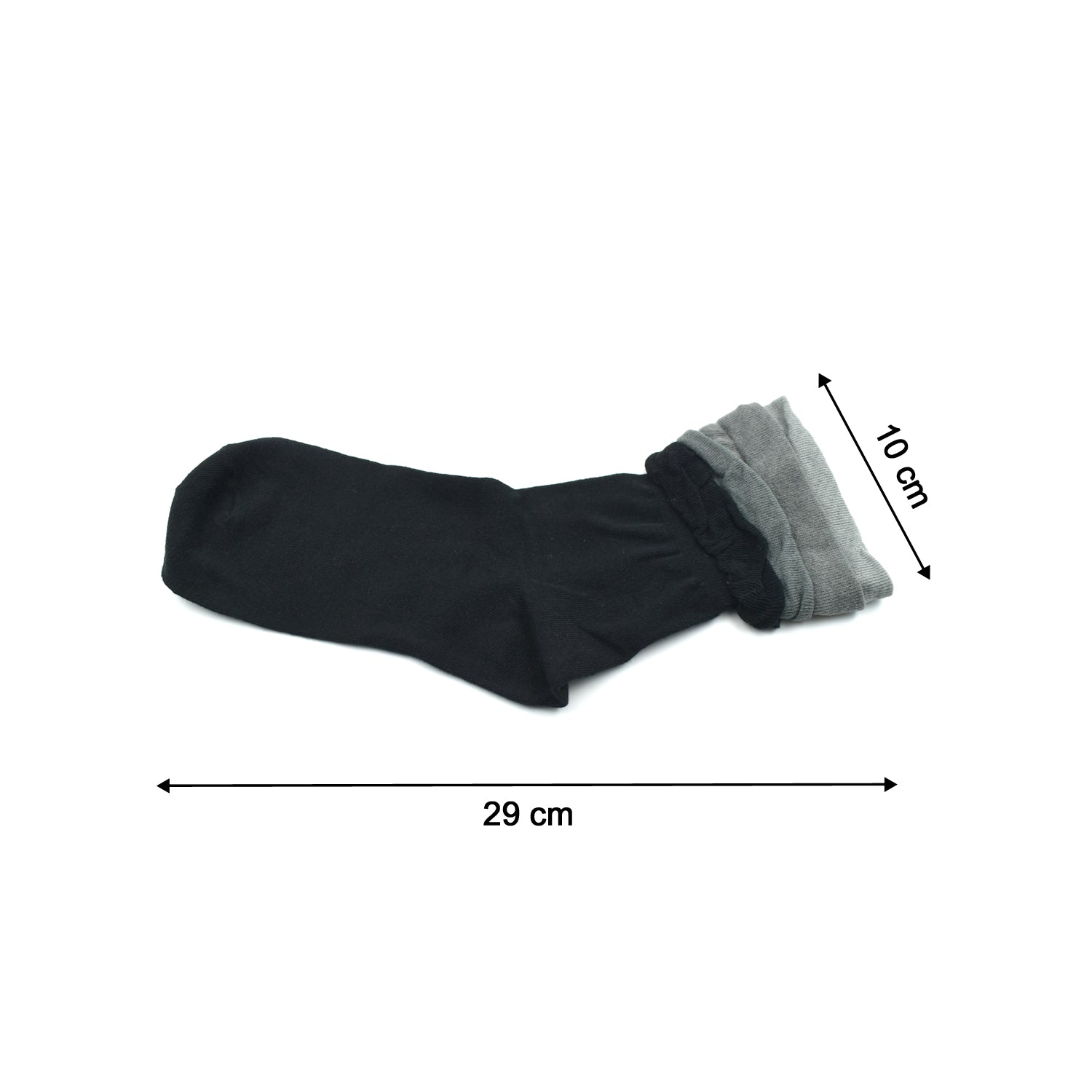 Close-up of skin-friendly ankle socks with cushioned support.