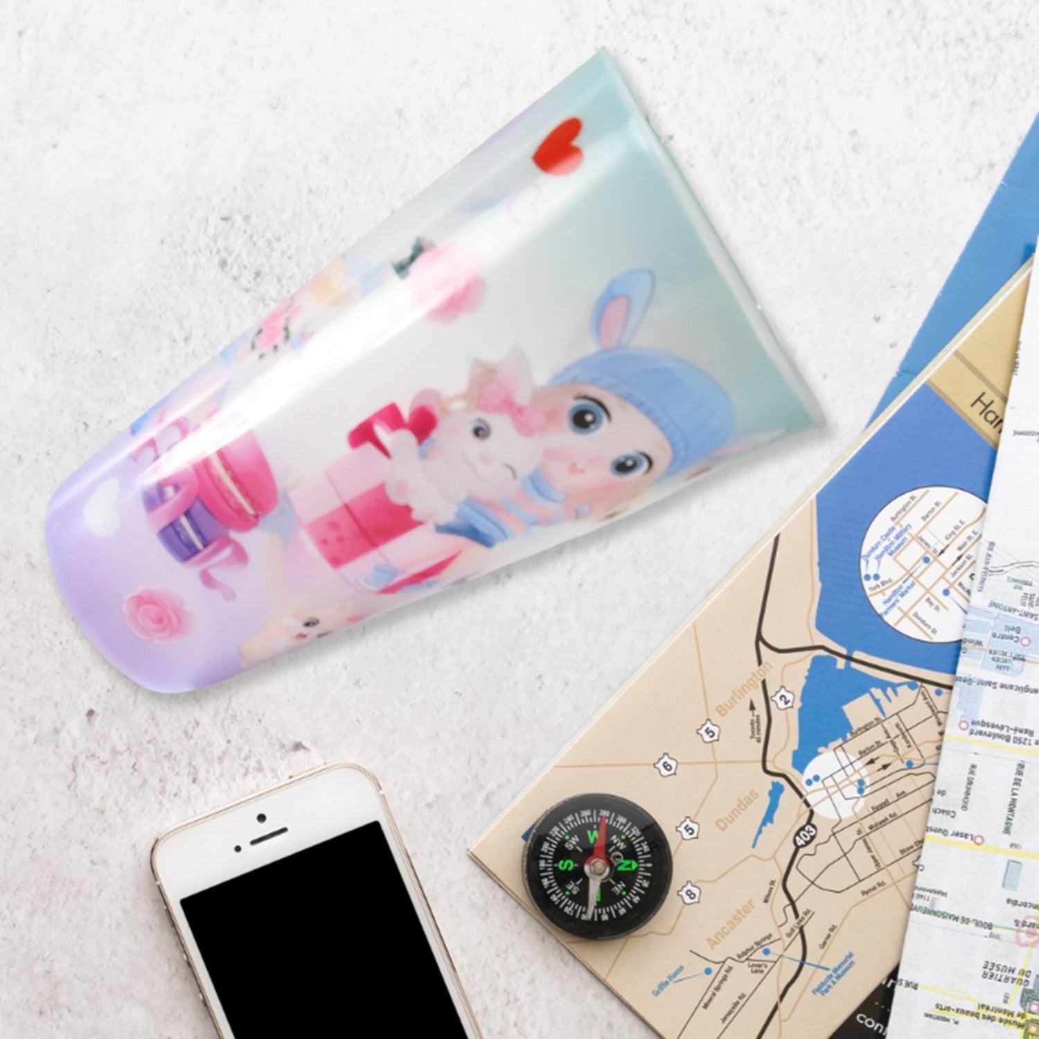 The vibrant LED light-up bottle ready for school or a fun picnic adventure.
