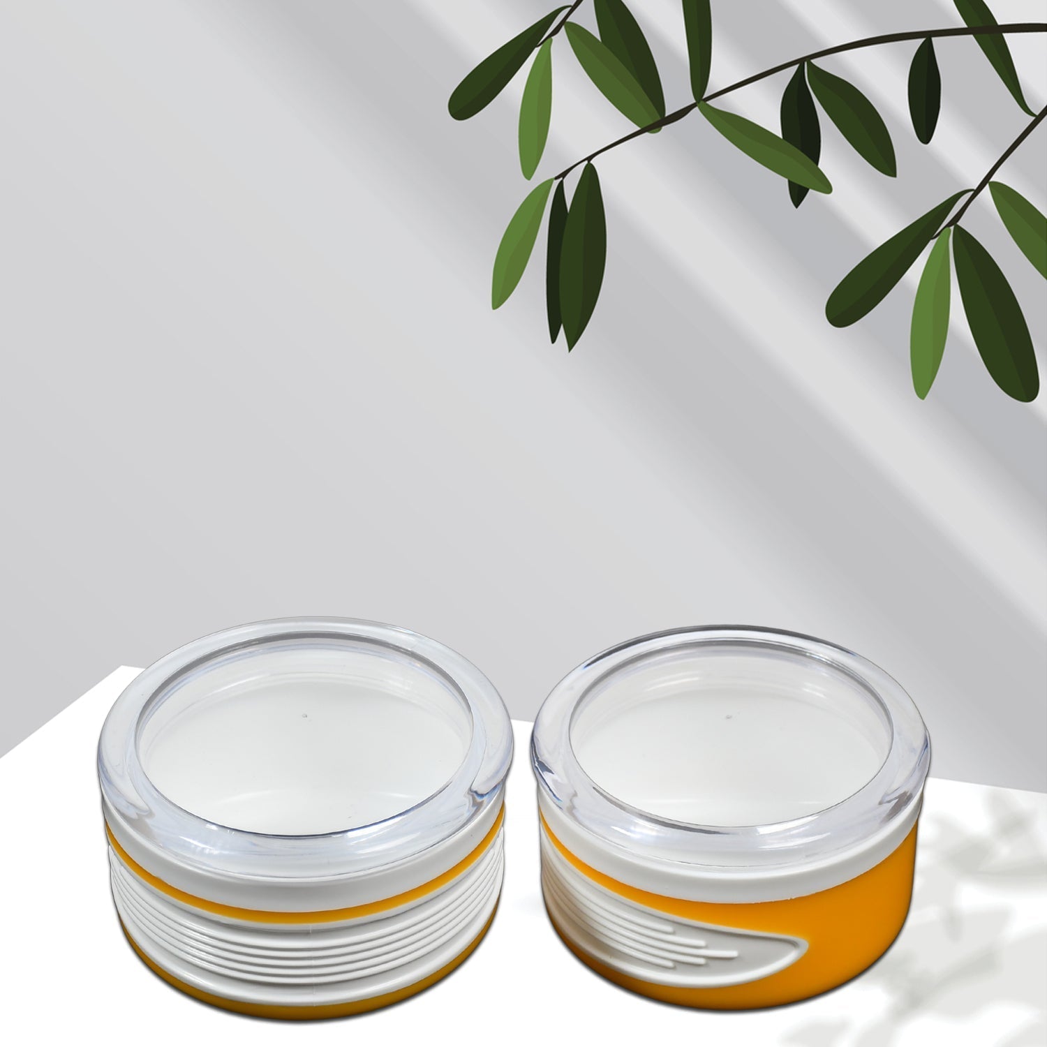 Side view of an Organivo food storage container, showcasing its transparent design for easy content viewing.