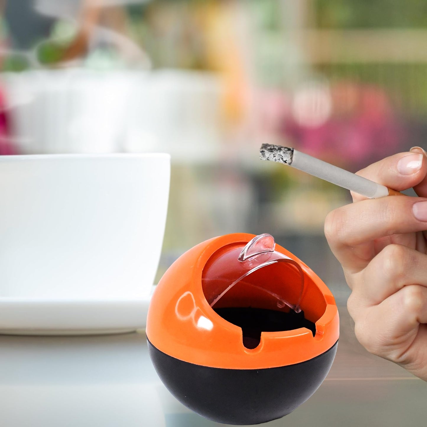 Modern design indoor outdoor ashtray made from PP plastic