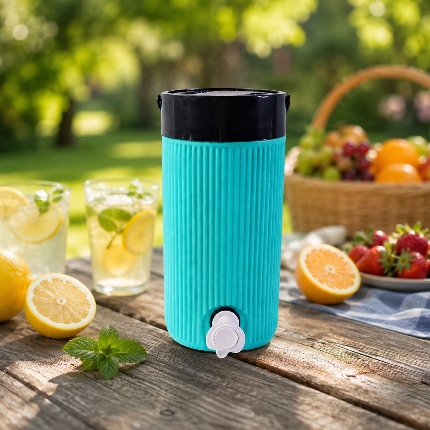Top view showing lid of ChillPour 2.5L insulated water jug