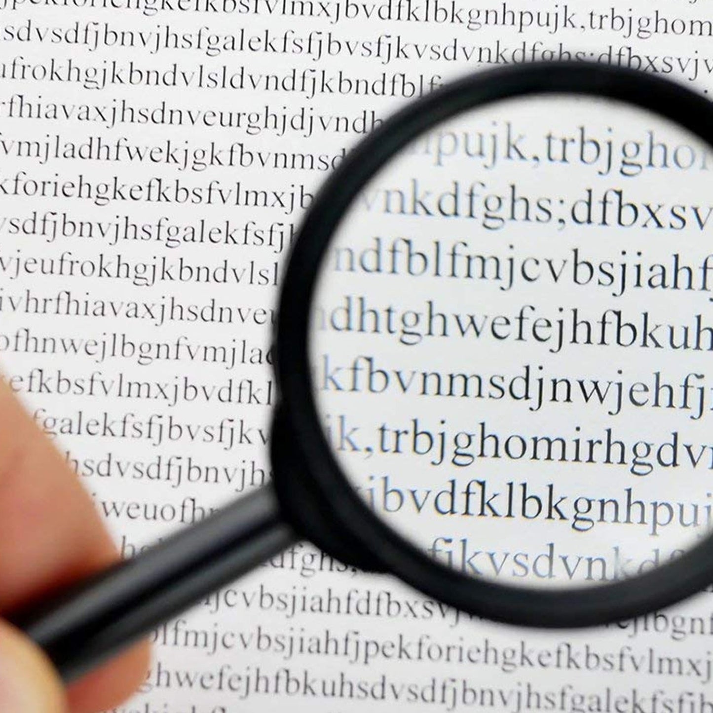 Worko 50mm magnifying glass for reading with durable plastic handle.