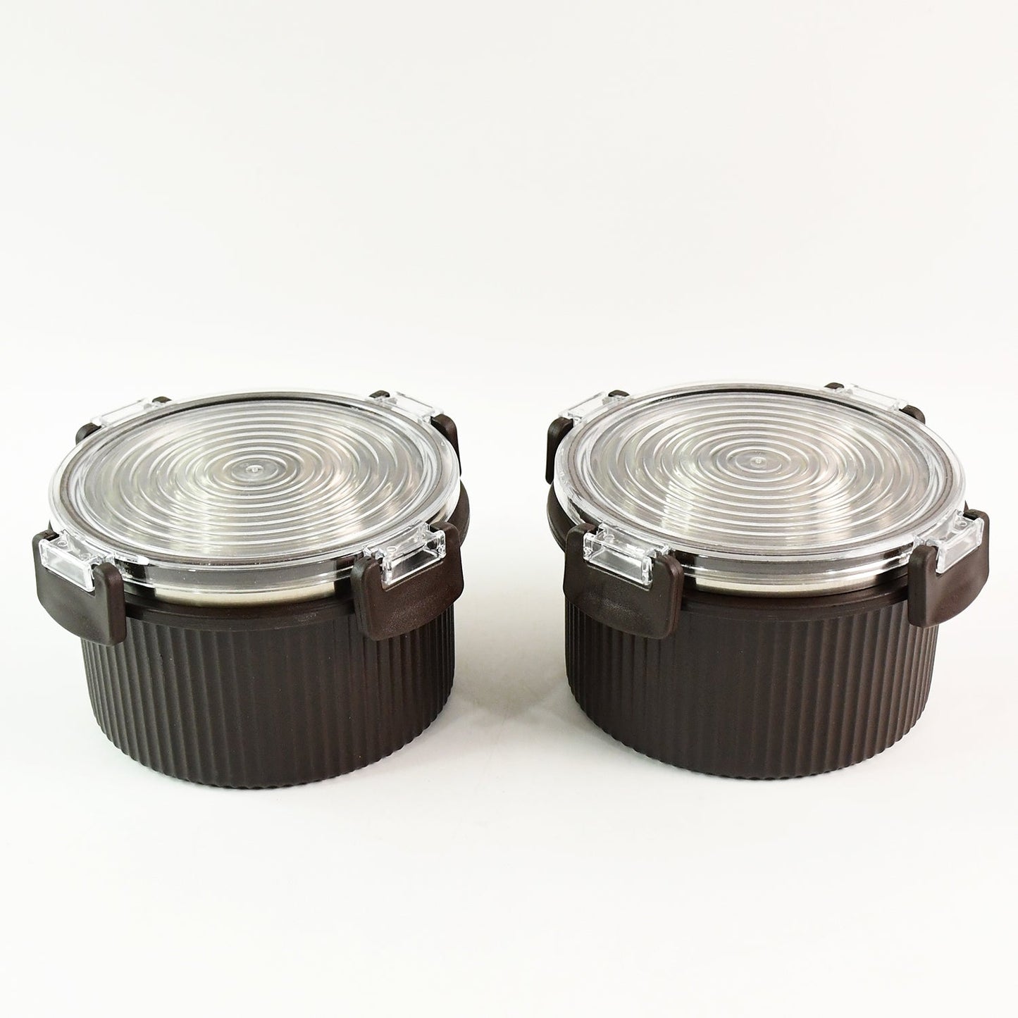 Rustic kitchen storage jars with secure clip-lock airtight lids and modern design