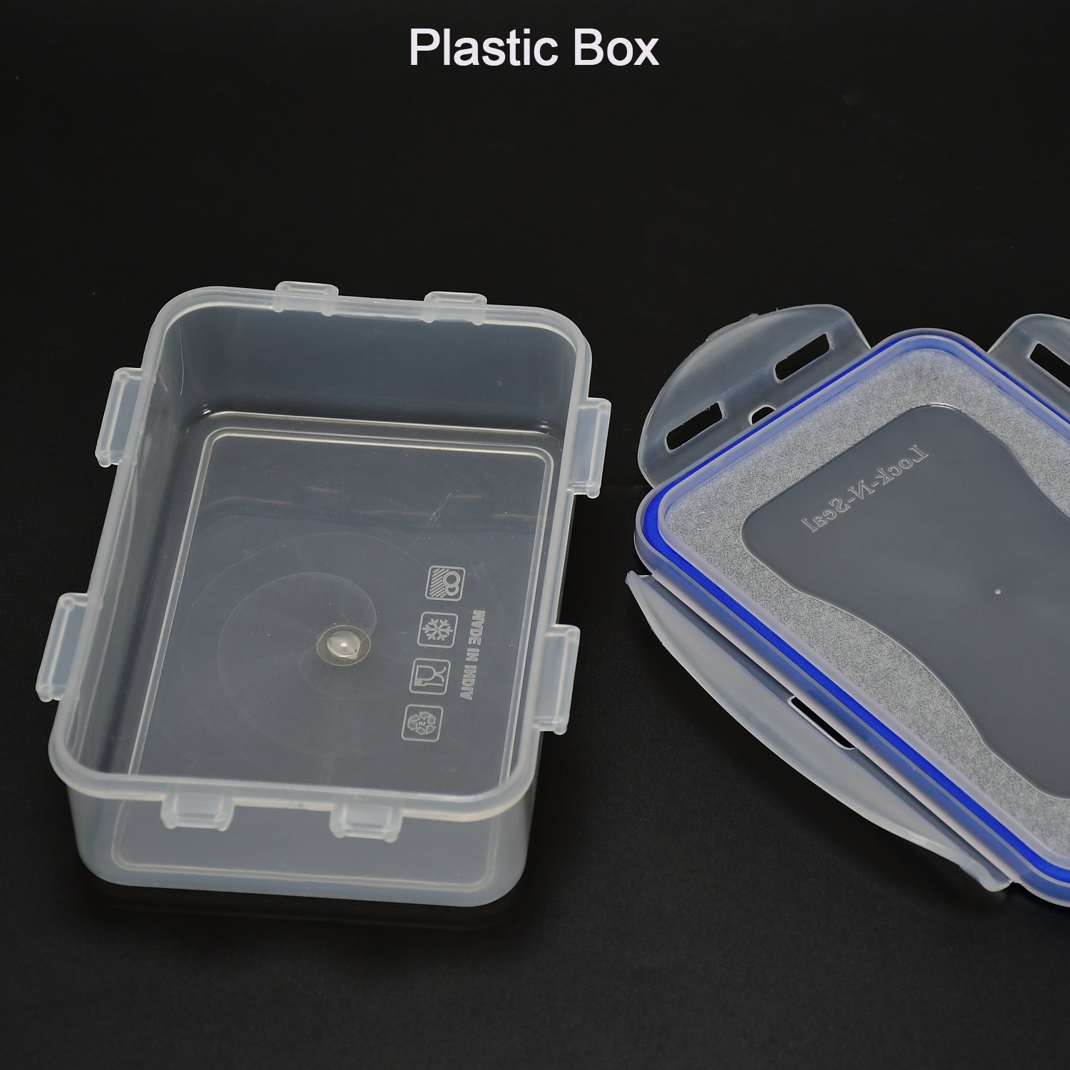 Food-grade lunch box set, showcasing the main container and its small snack compartment.