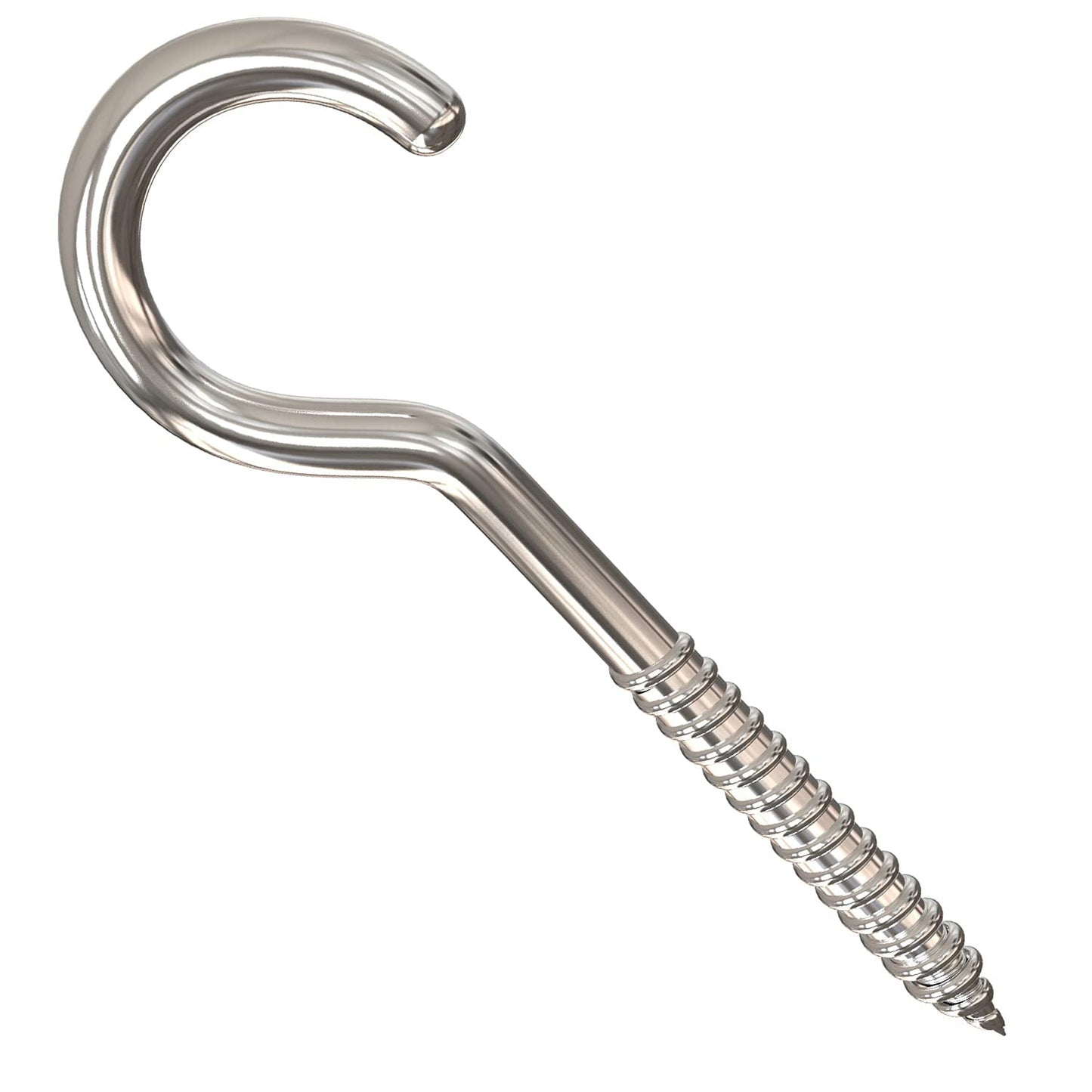 Stainless steel eye hook bolt screw in 7-piece set for cable securing