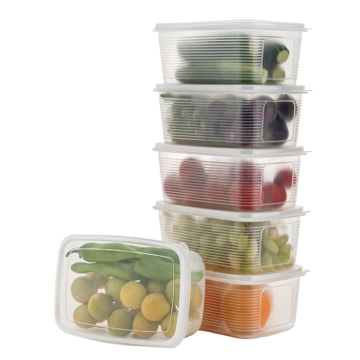 Transparent plastic containers in a brown box packaging ideal for gifting kitchenware