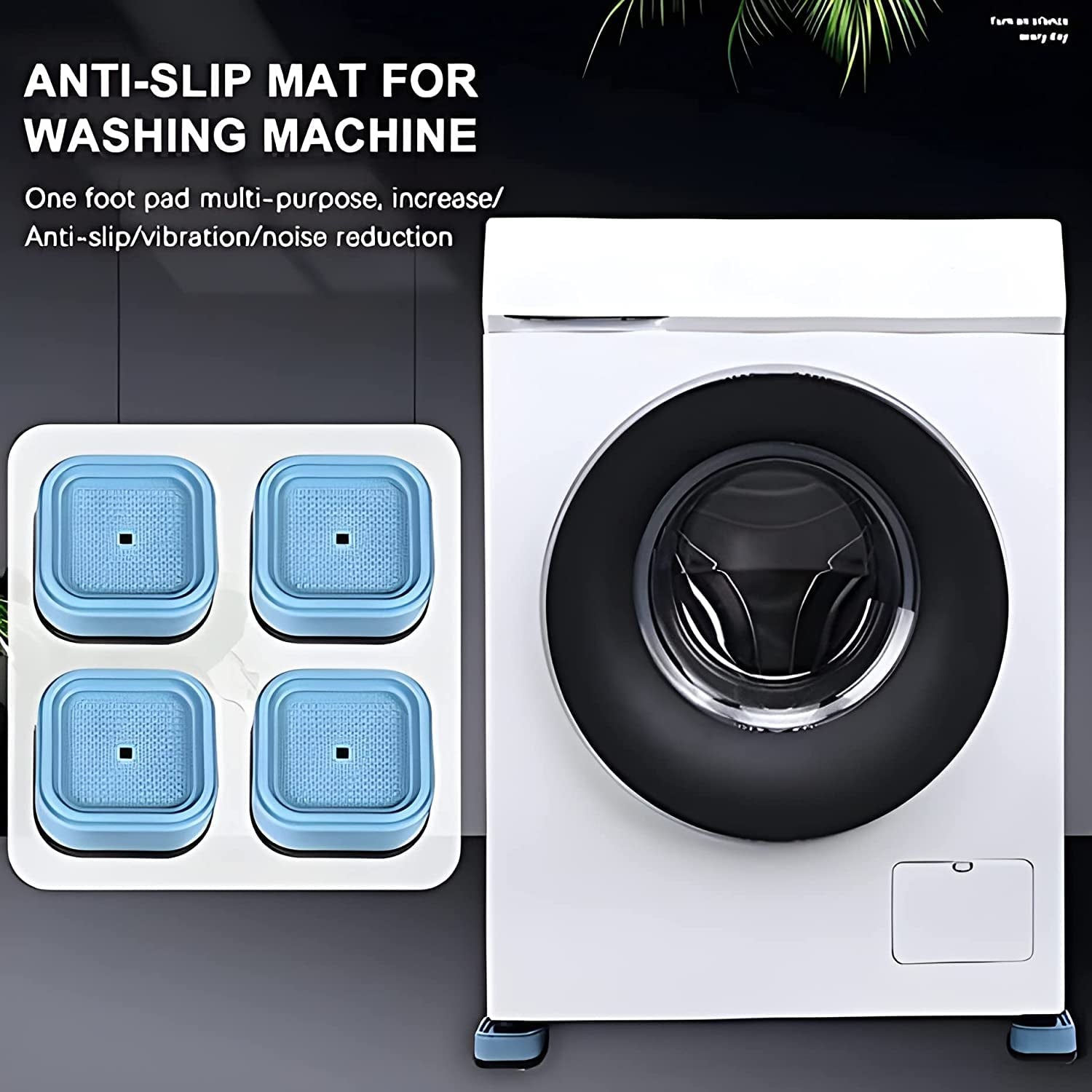 AntiShake feet pads for washing machine providing stable support