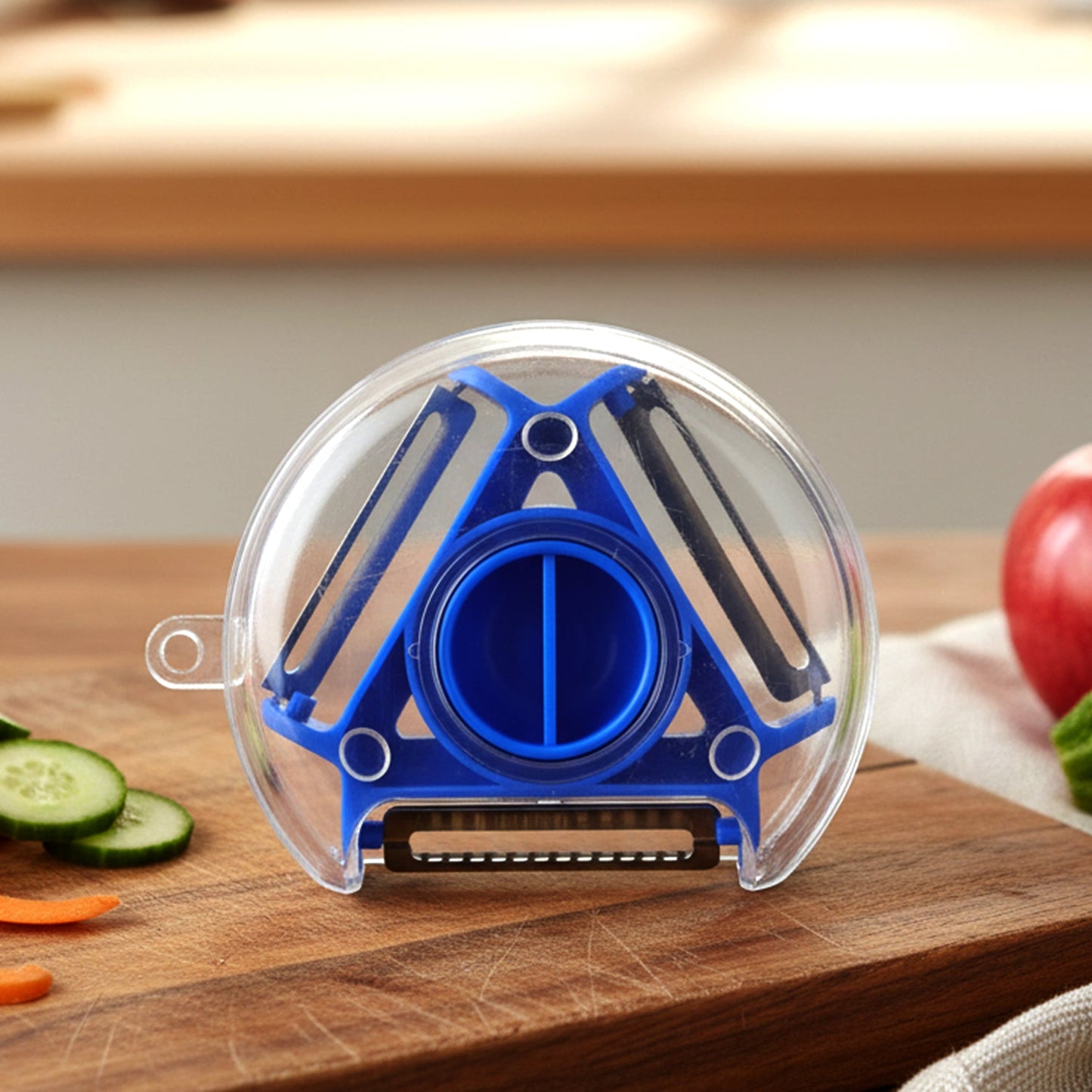 3-in-1 multifunction kitchen peeler with slicing and julienne cutter blades