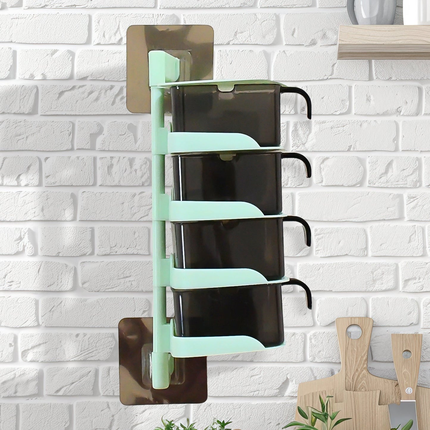The Tidy Table rotating spice rack in a modern kitchen setting.