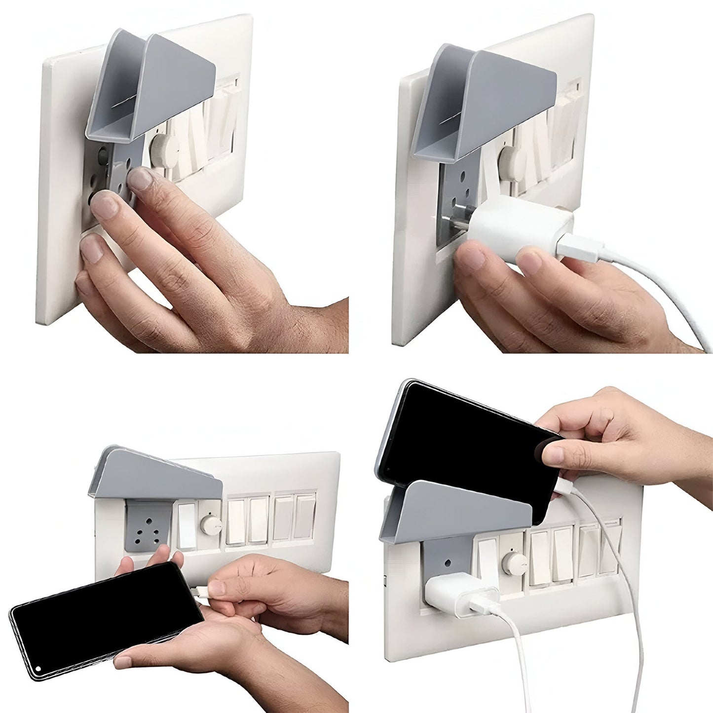 Plastic mobile phone charging stand holder for easy charging