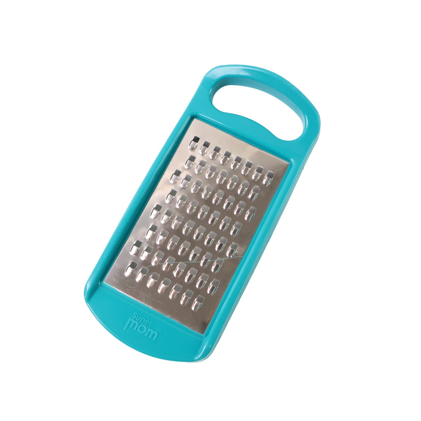 Durable heavy-duty plastic frame of Supermom cheese grater for stable use