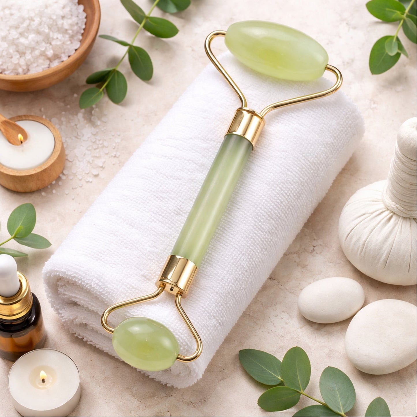 Double head face roller packed in product box