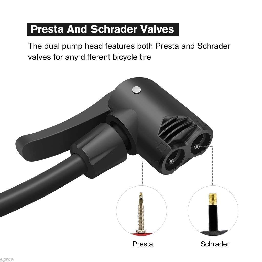 Foot activated bike pump from Safora, designed for stable and efficient tire inflation.