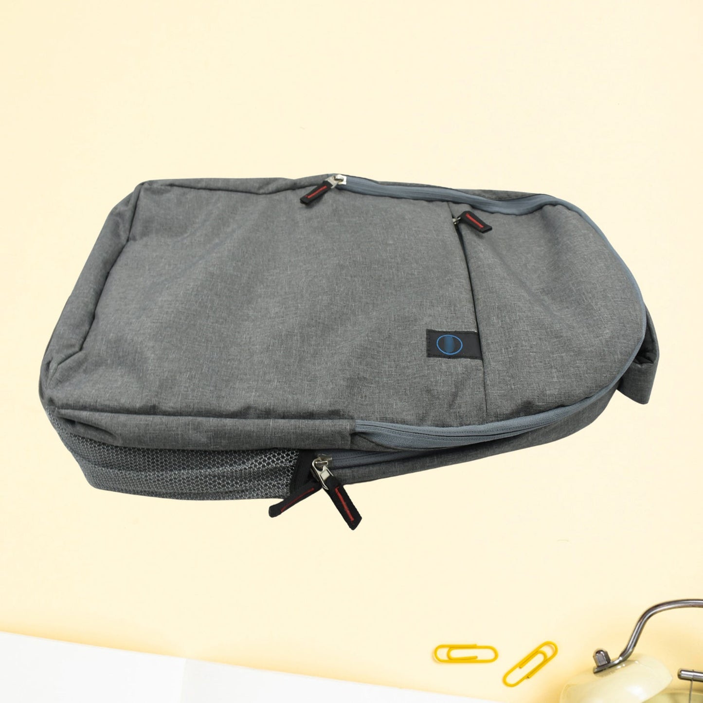 Water-resistant exterior of the FERVENT laptop bag, protecting contents from spills.