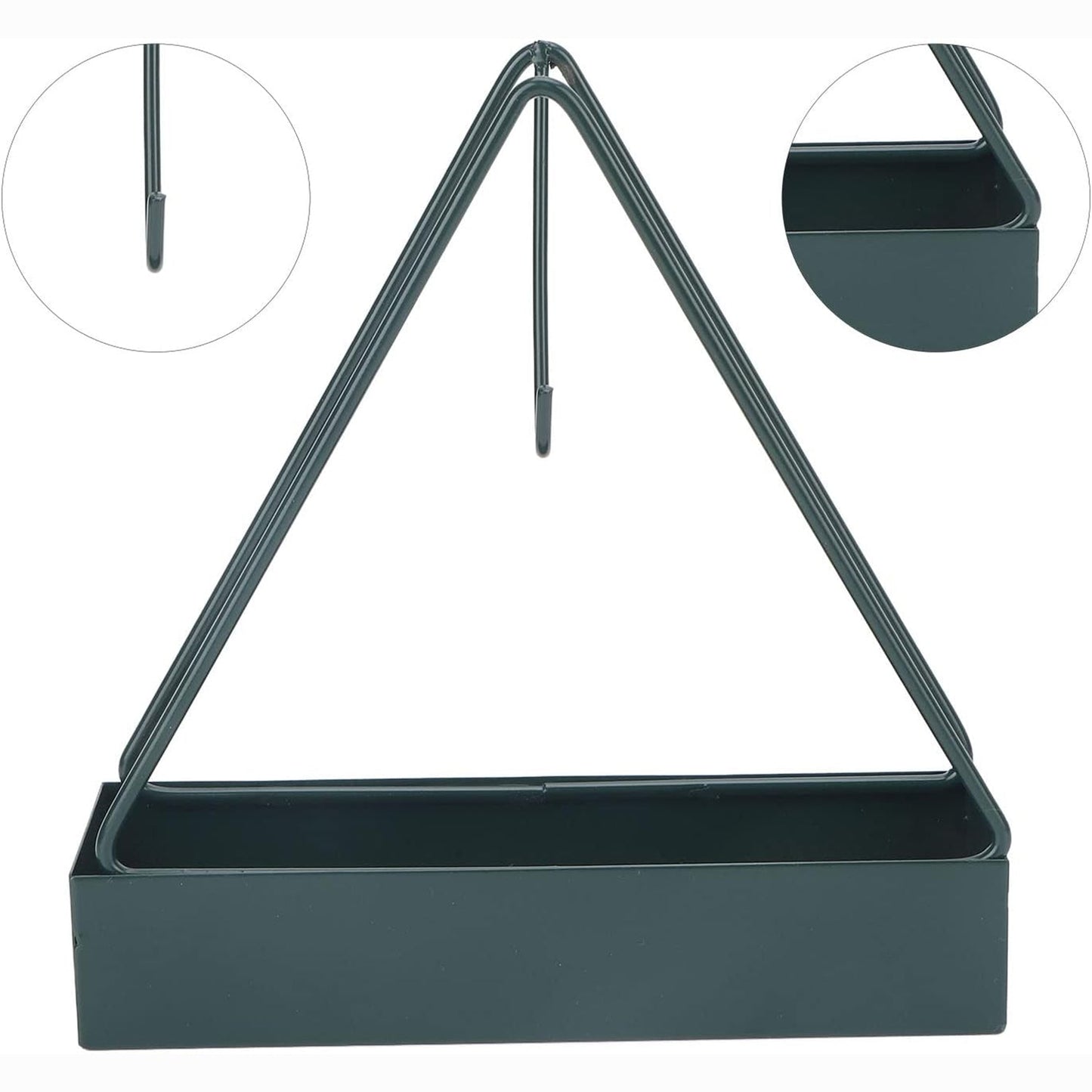 Mosquito coil holder placed flat on an outdoor patio table with greenery.