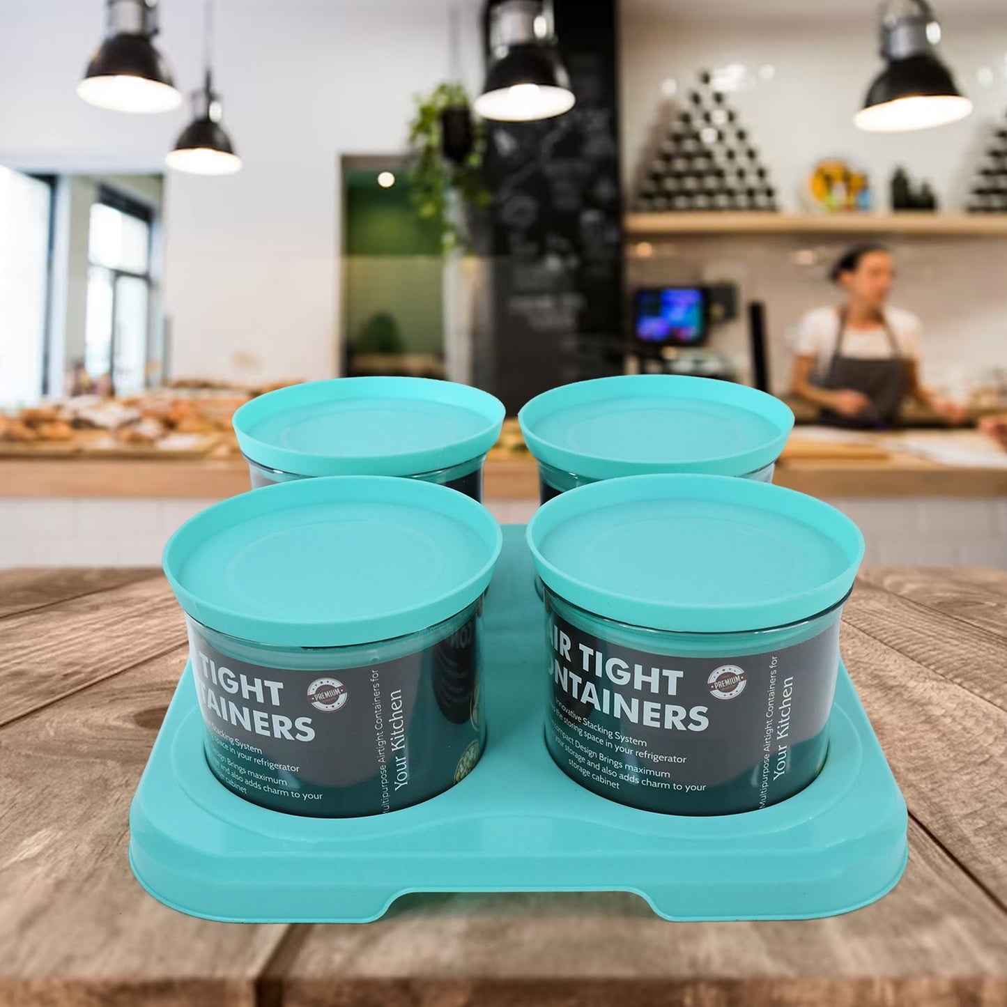 Organivo Mukhwas Dani Set with dimensions clearly marked, highlighting its practical size for kitchen use.