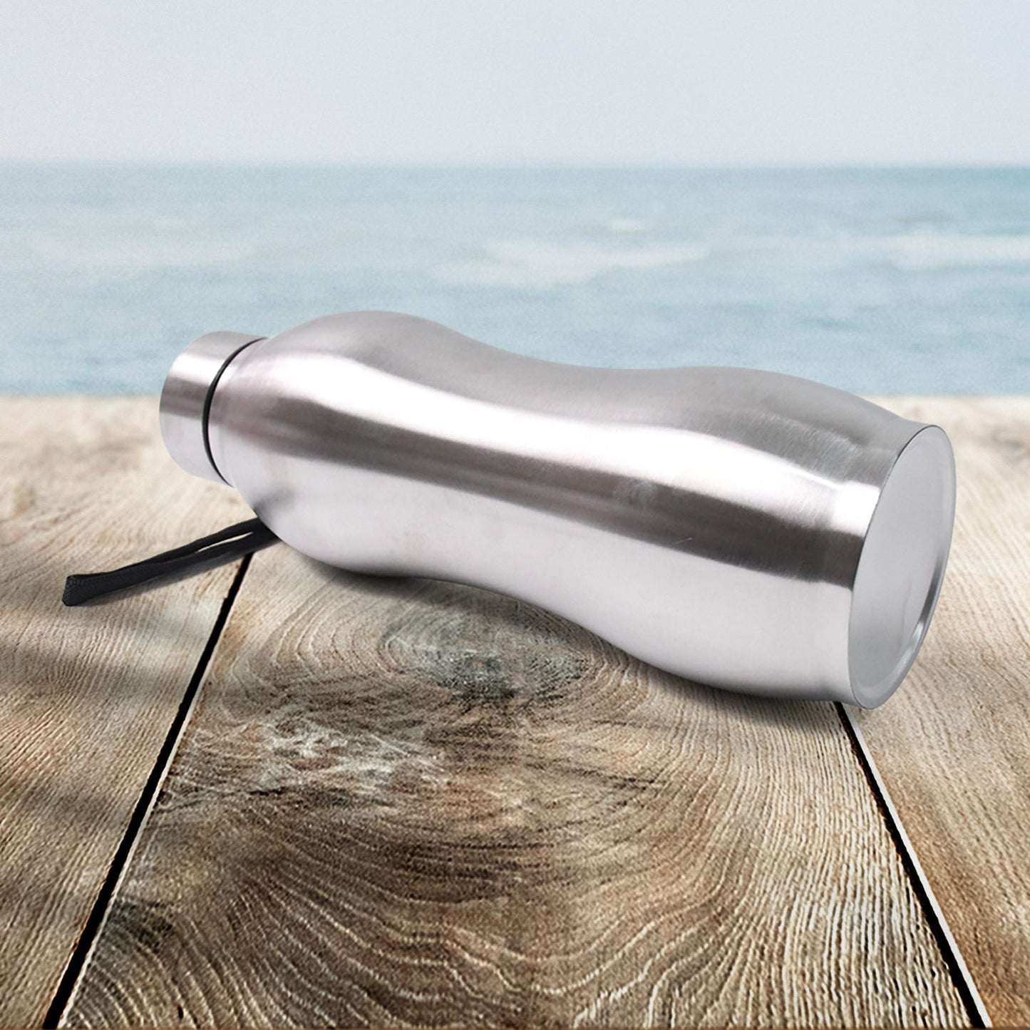 Leak-proof cap of stainless steel single wall water bottle