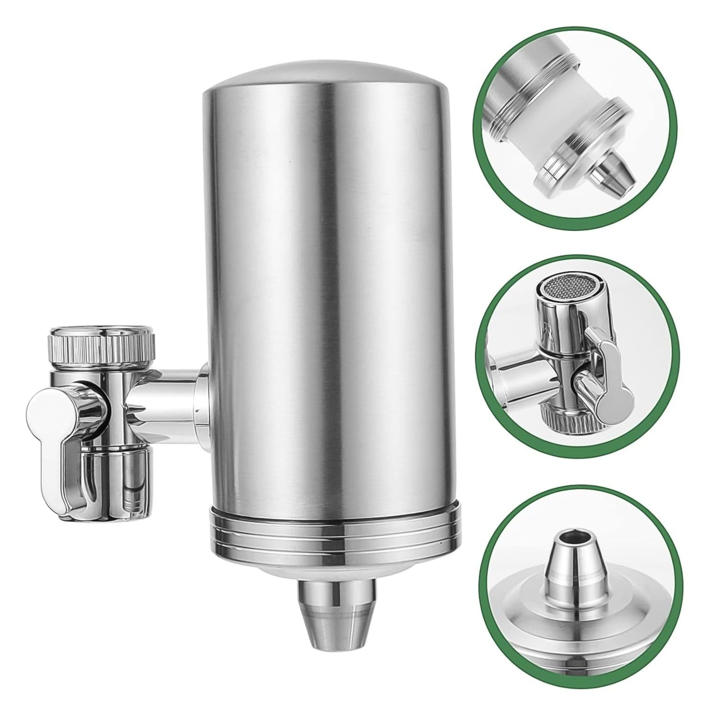 An informative diagram illustrating the multi-stage filtration process of the ChillPour faucet water purifier.