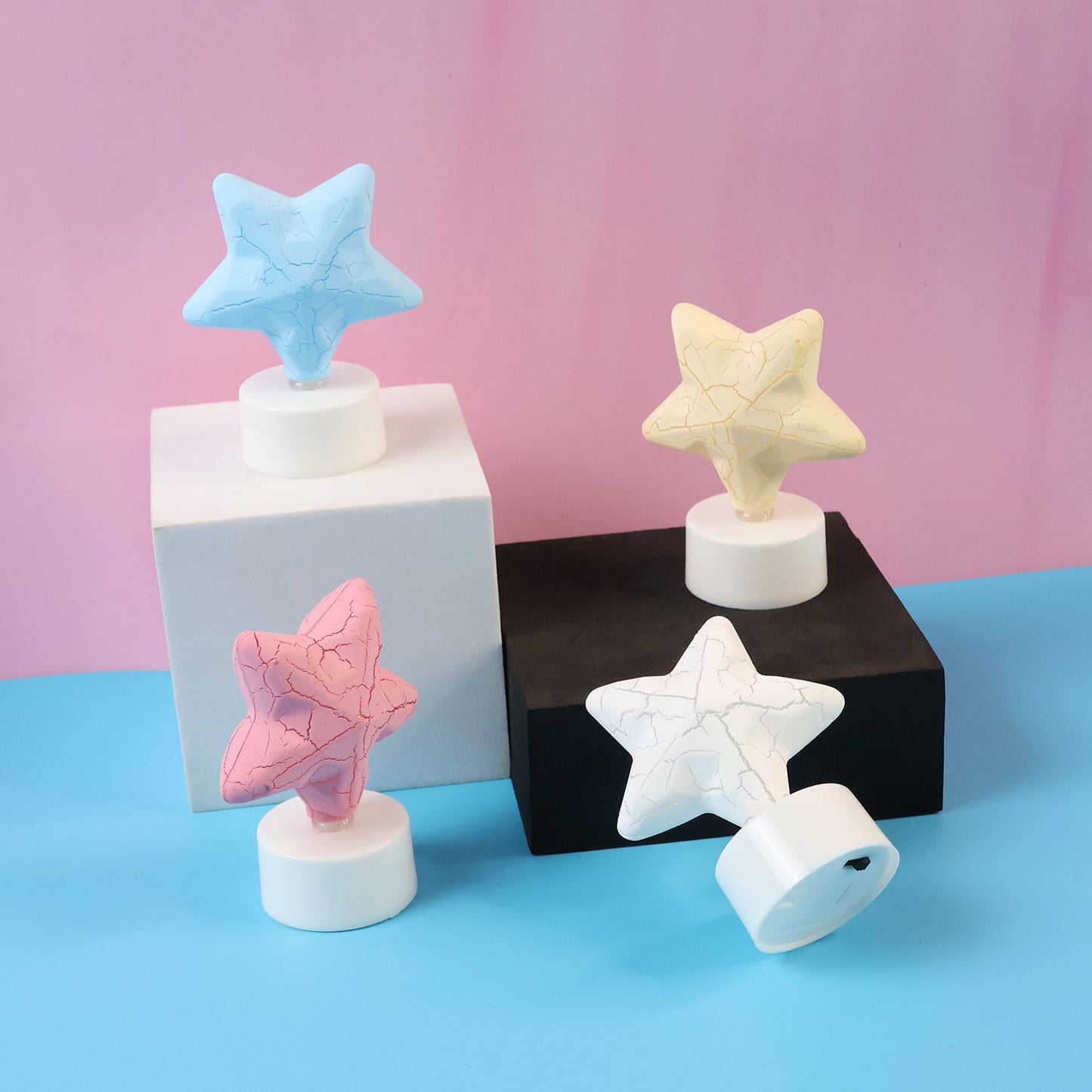 Star LED Tealight Candles illuminating a festive home setting, creating a cozy ambiance.