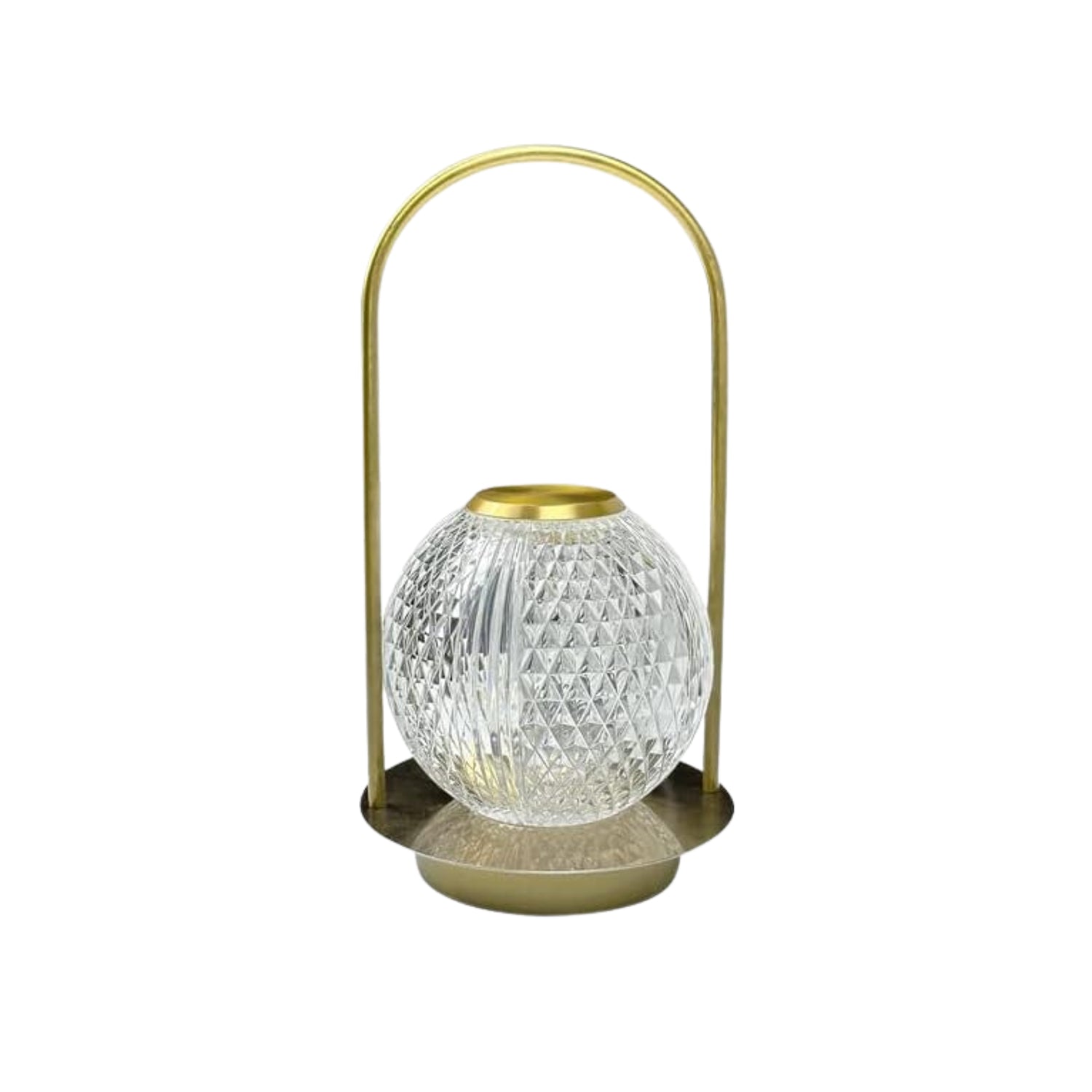 Detailed view of the lamp's golden base and Type-C charging port.