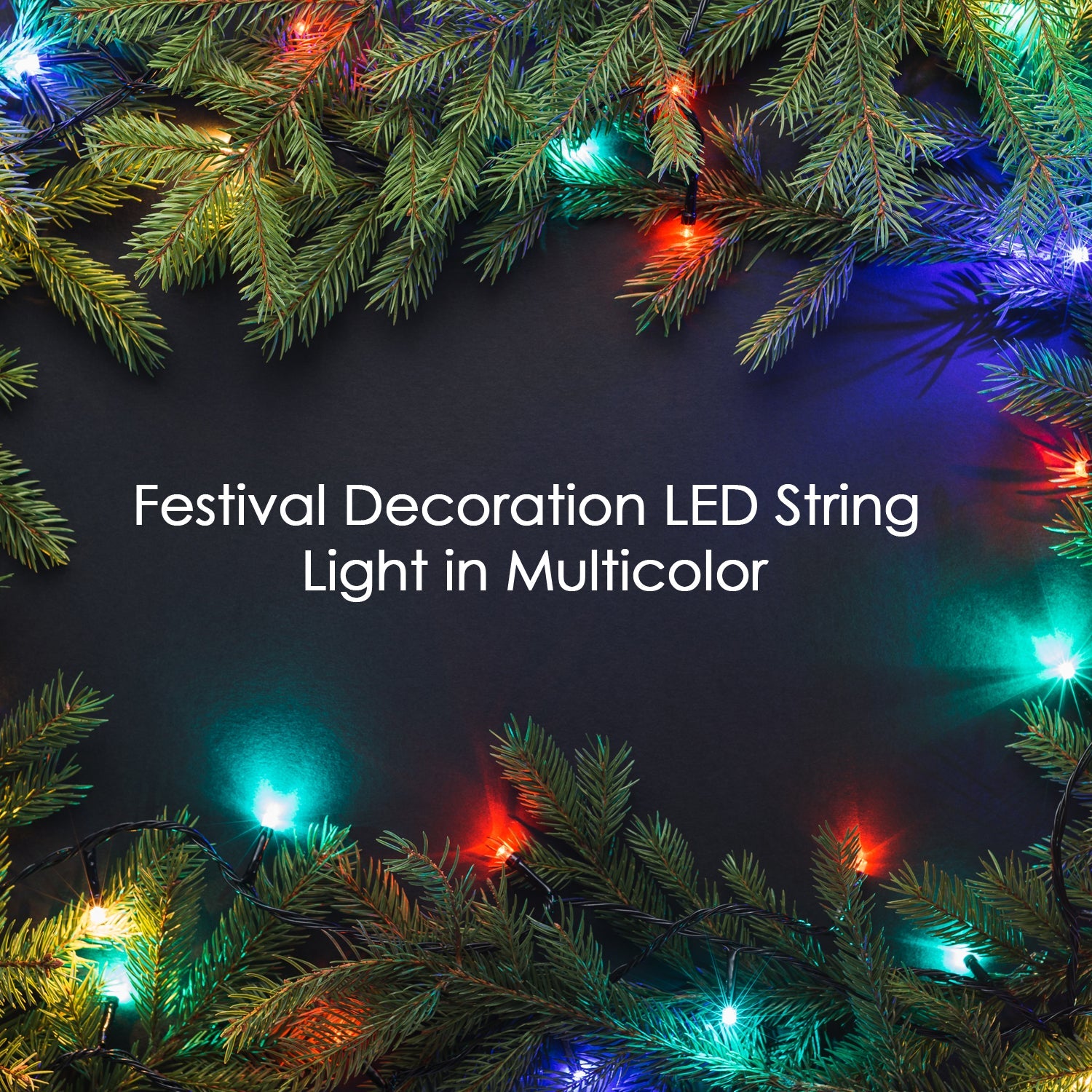 Warm white 8M LED string lights draped for a cozy Christmas home decor.