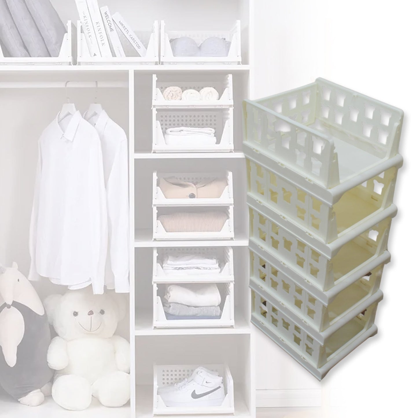 Durable PP plastic 5-layer storage cart, easy to assemble and clean for daily use.