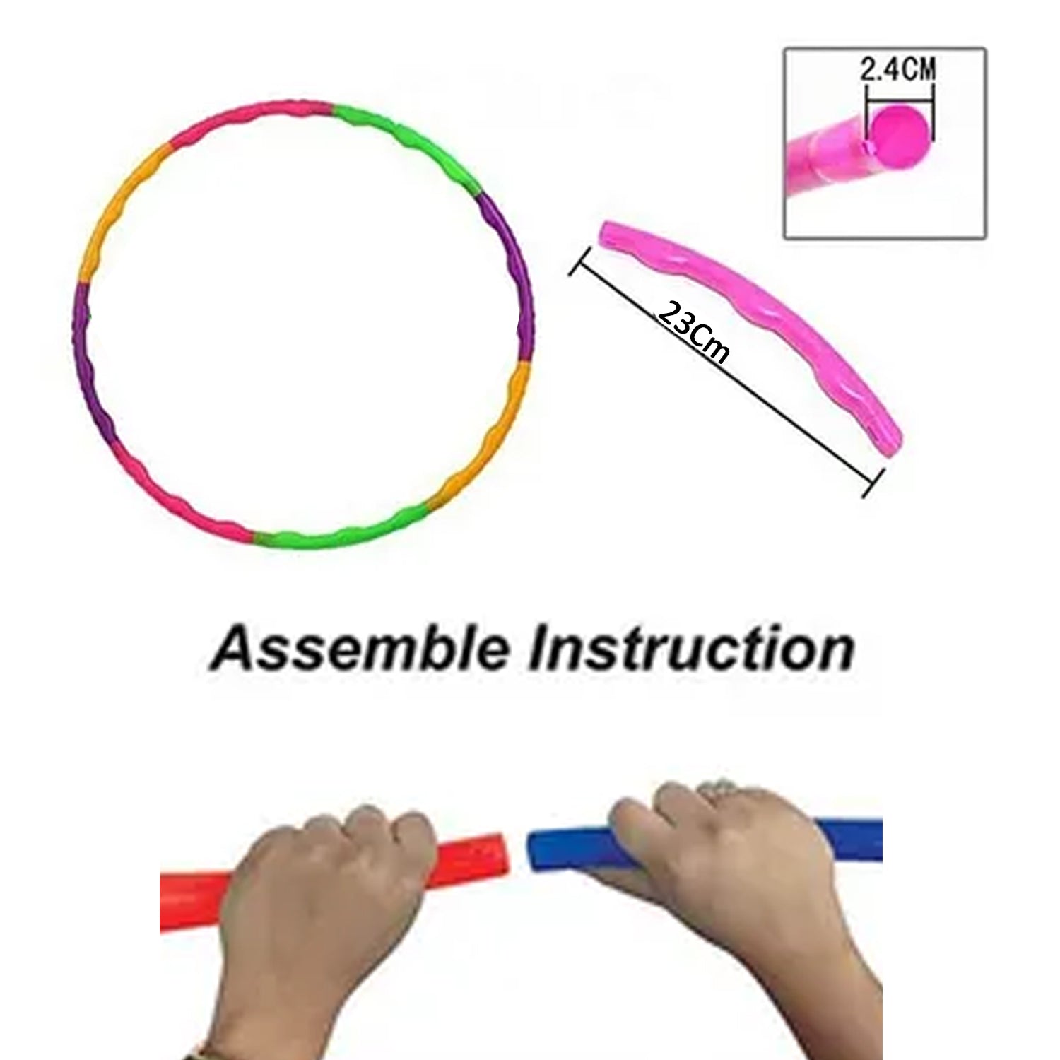 A family enjoying a hula hoop exercise ring together, suitable for all ages.