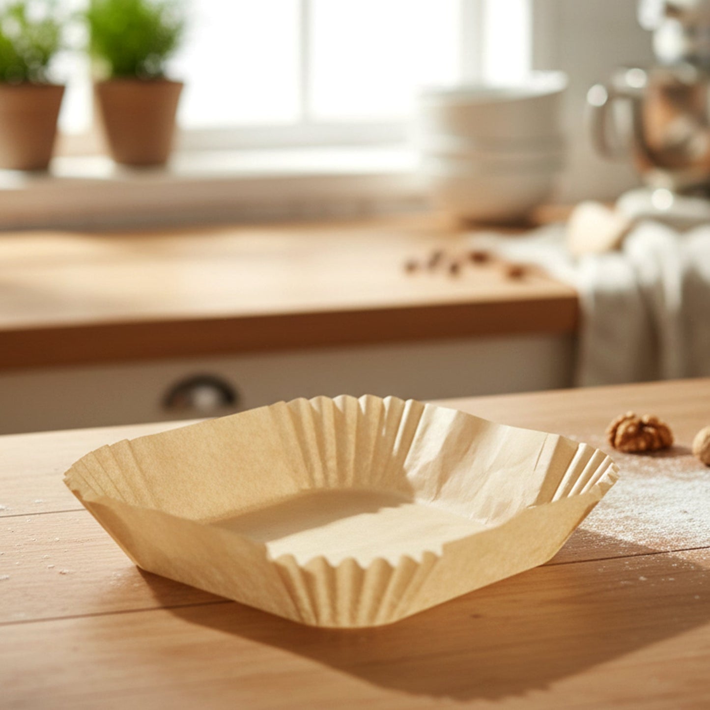 Pack of non-stick air fryer paper sheets