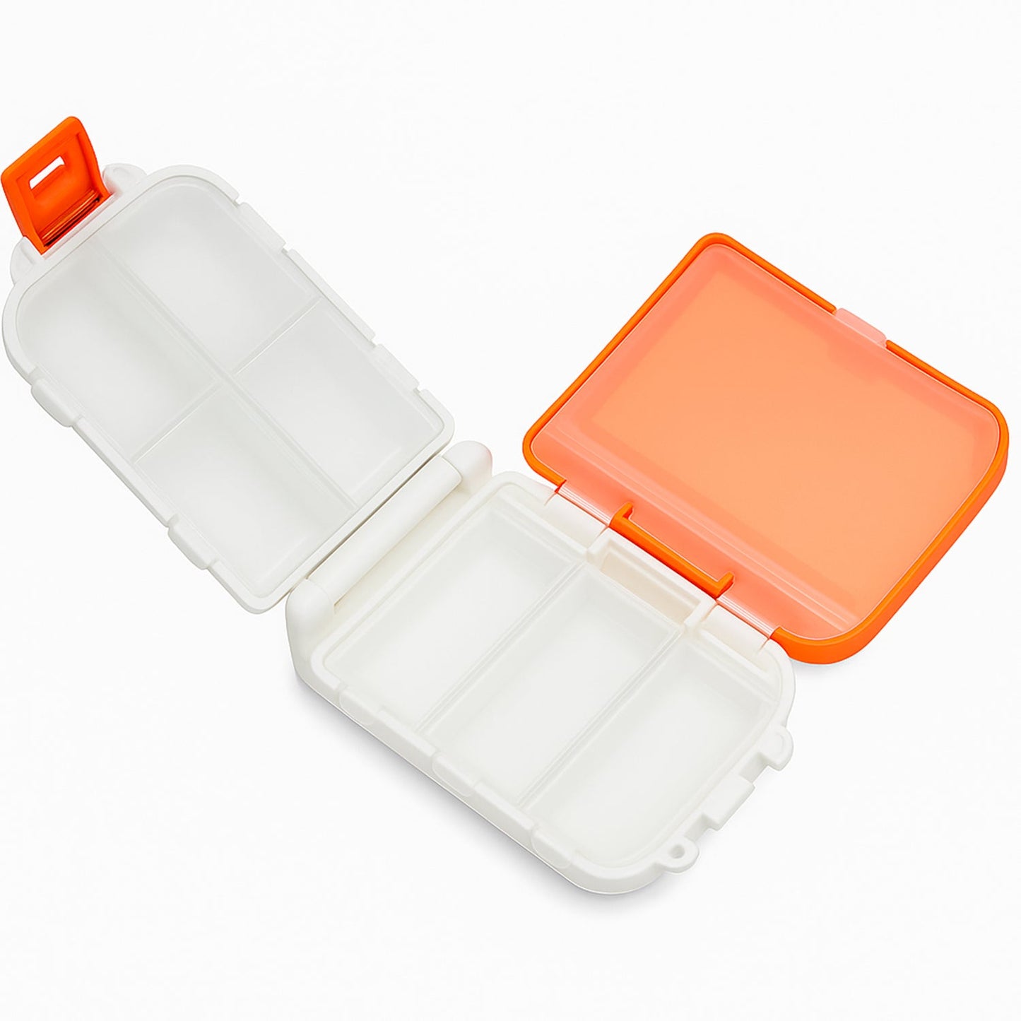 Compact plastic pill storage box ideal for travel and daily use