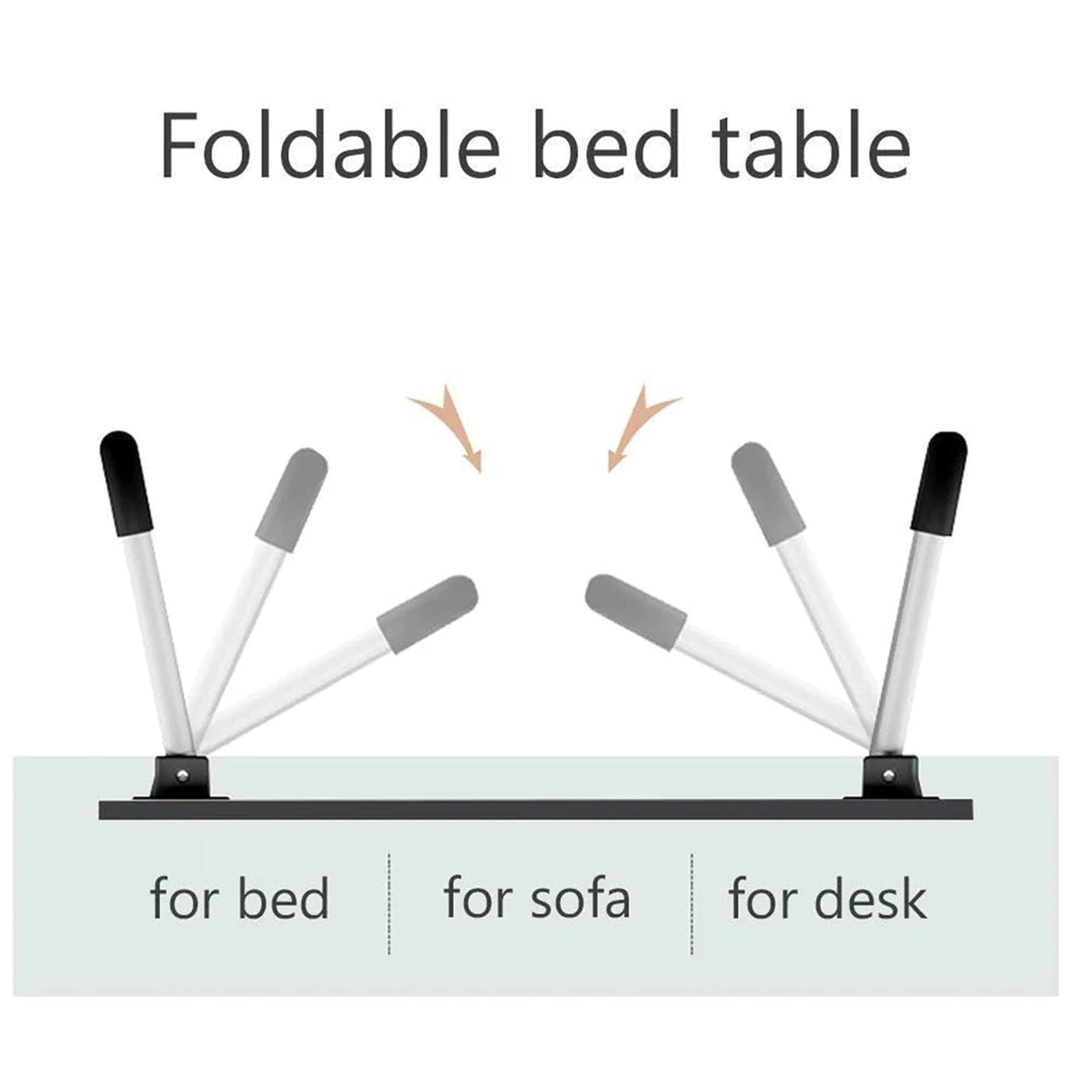 Individual using the portable bed desk for reading a book and taking notes in a relaxed setting.