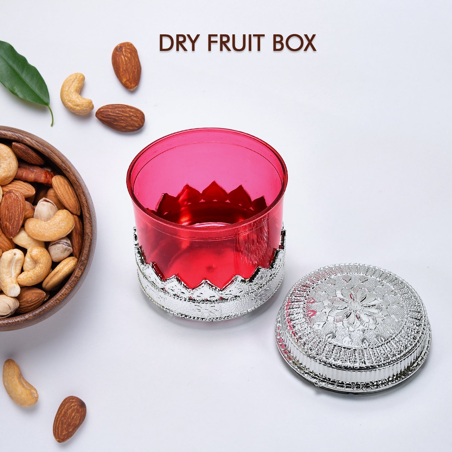 Angled view of the versatile airtight food storage container.