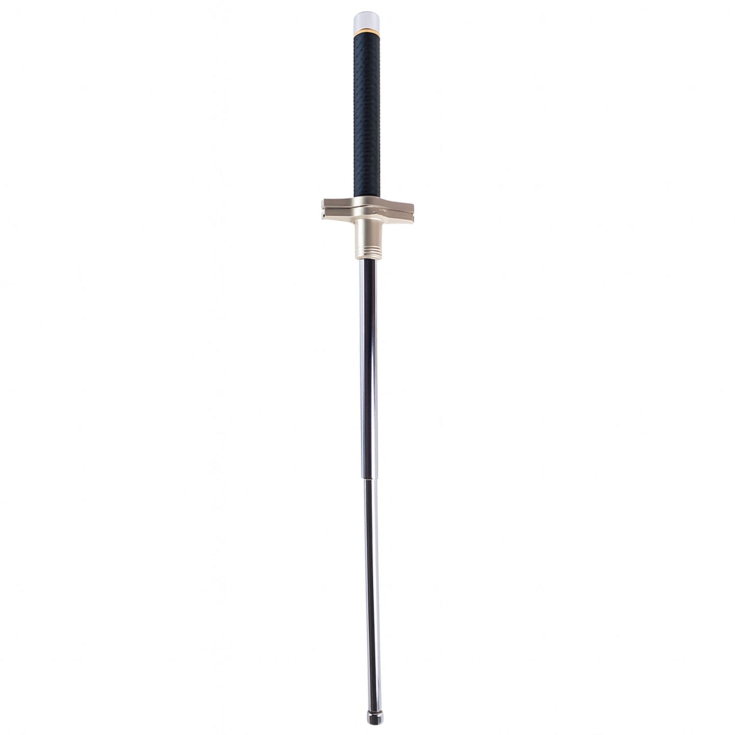 The compact Indo Glow Folding Walking Stick stored neatly inside its black nylon carry bag.