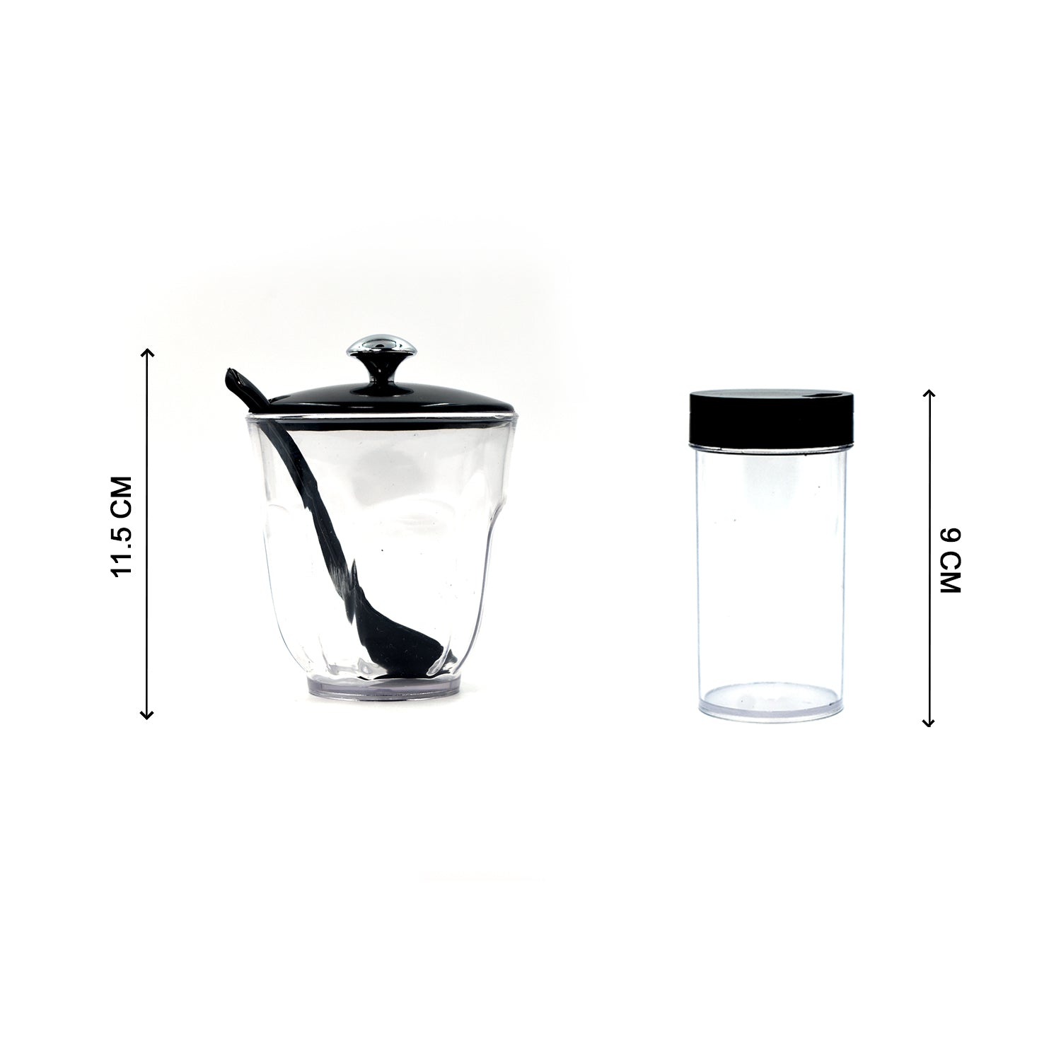Side view of the Ganesh Spice Condiment Set, showcasing its compact design.