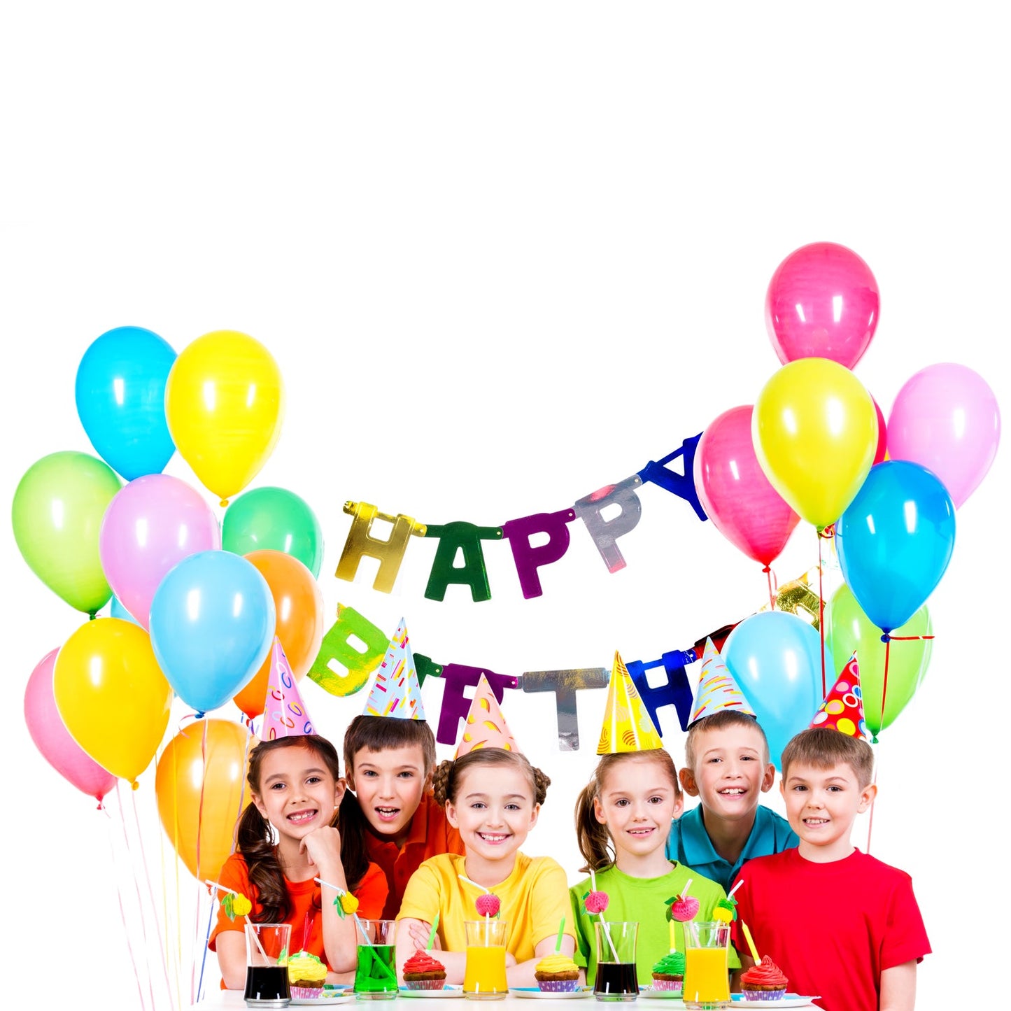 A set of 24 multicolor latex balloons ready for party decorations.