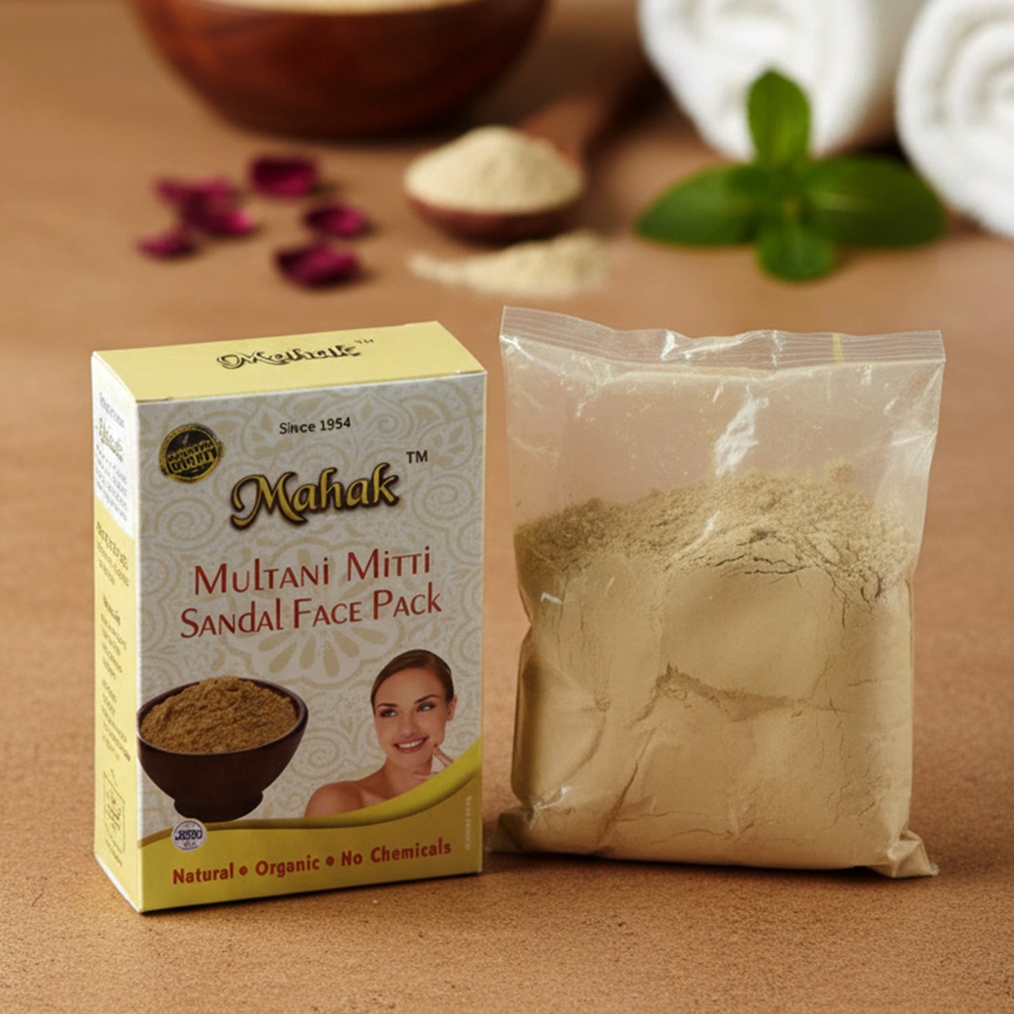 Preparing herbal face pack mix with Multani Mitti powder
