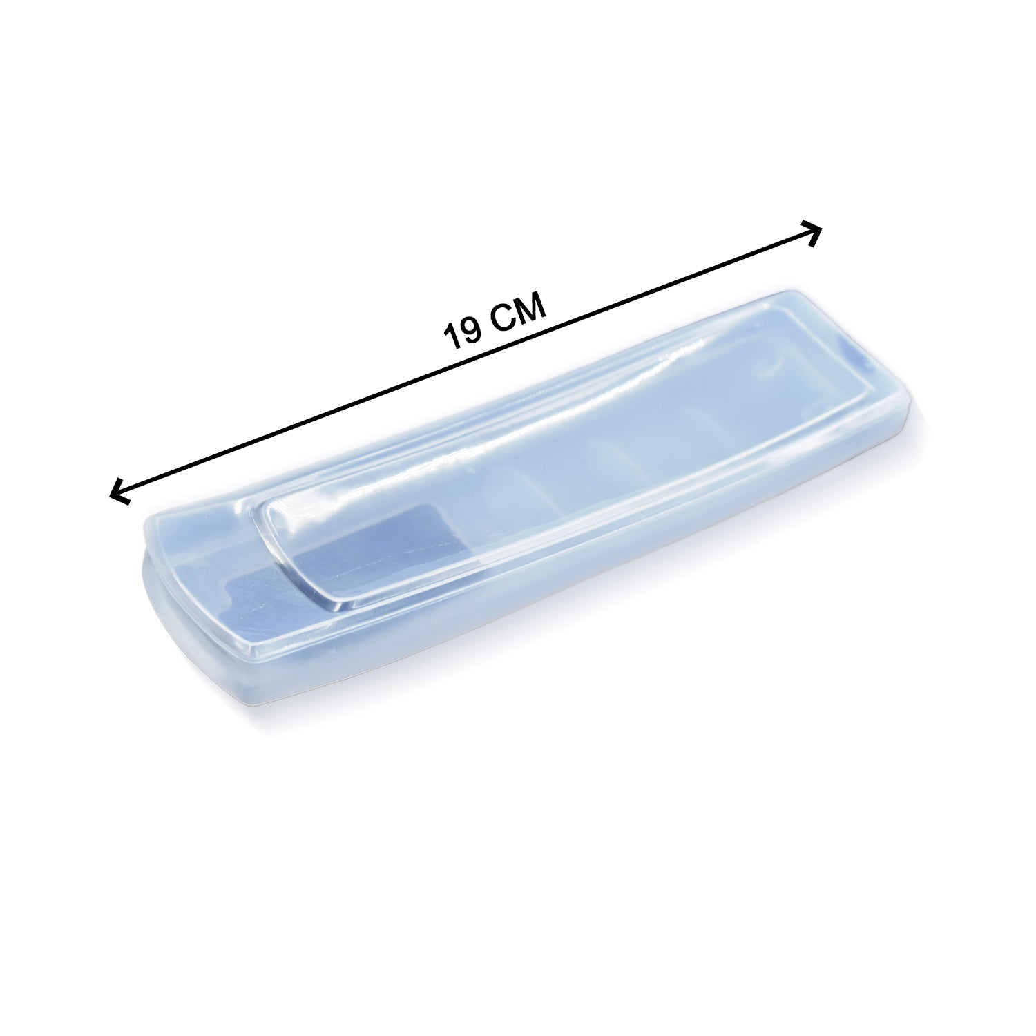 Robust transparent remote control pouch offering soft yet durable protection.