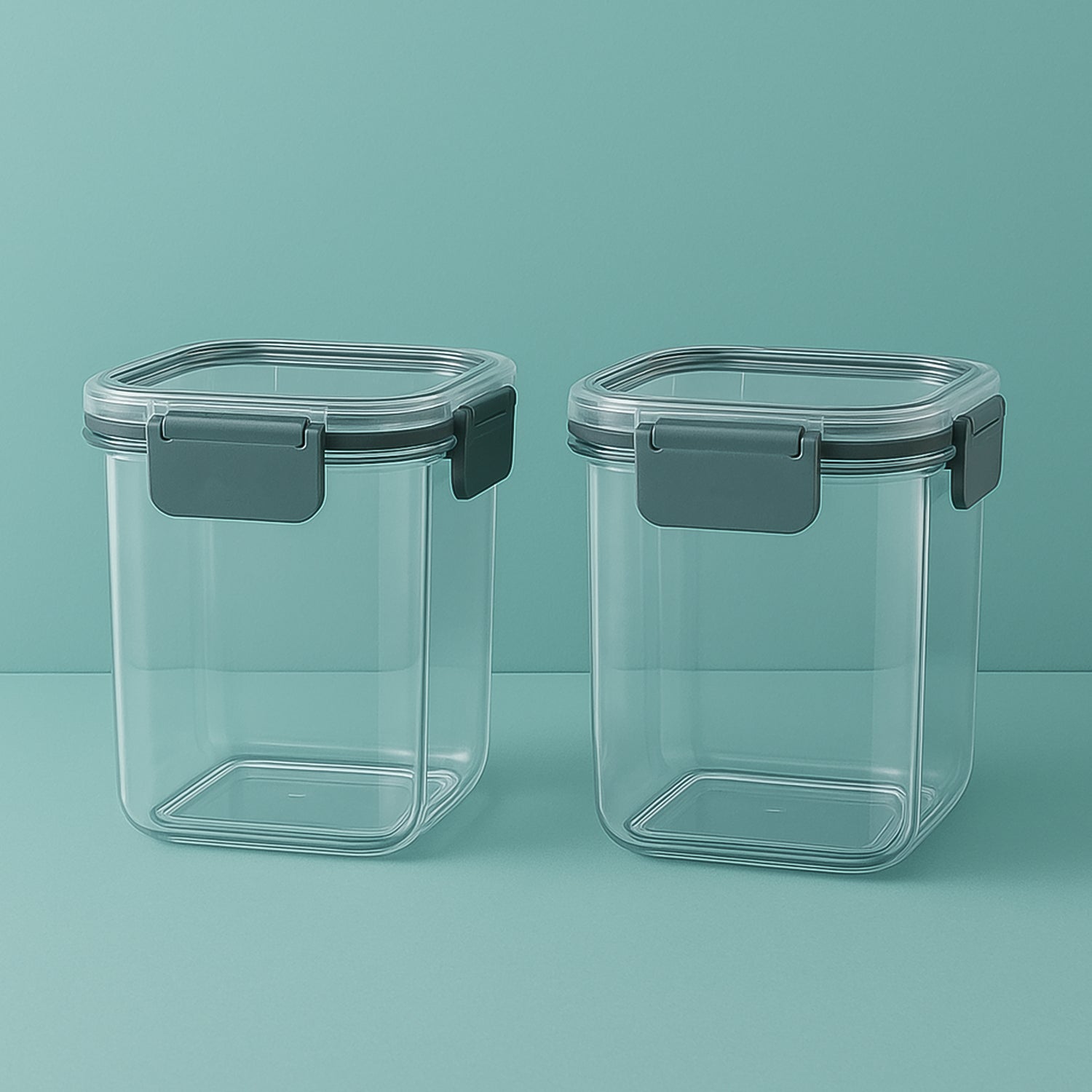 Empty Apex airtight food storage containers ready for use