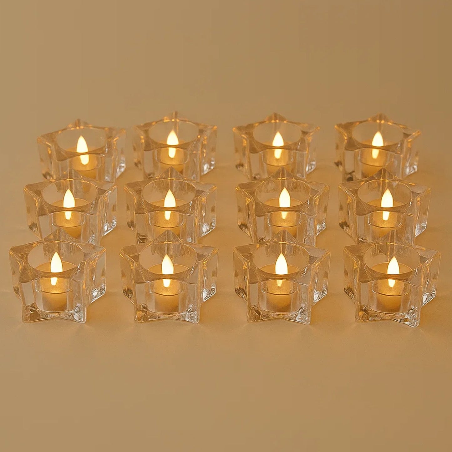 Crystal-effect flameless LED candles perfect for weddings and parties