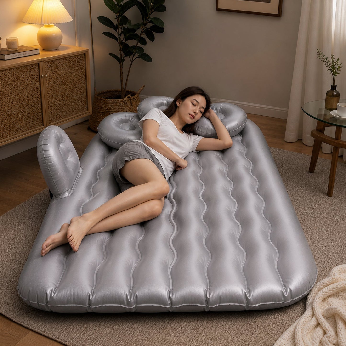 Comfortable travel sleeping bed for cars