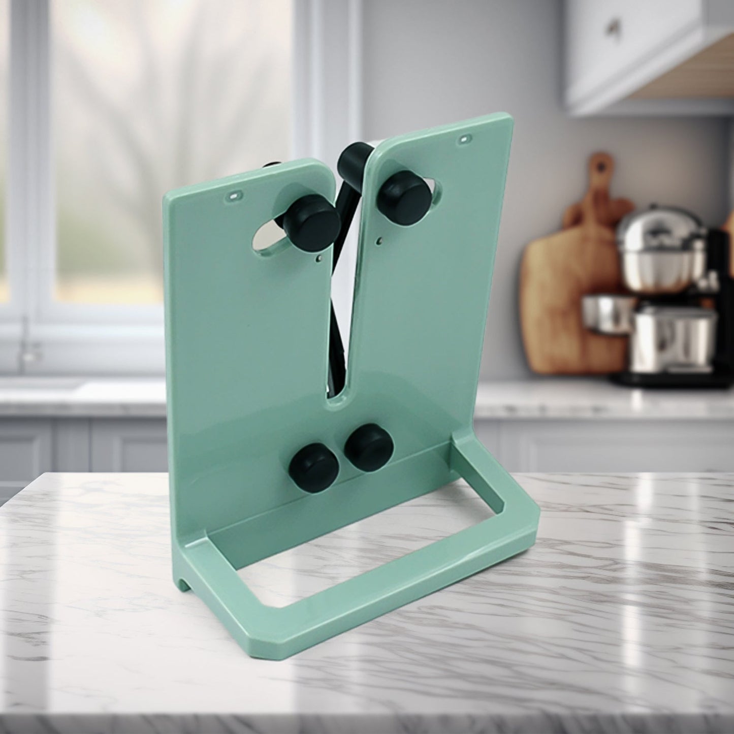 The durable Kitchen Knife Sharpener in its retail packaging.