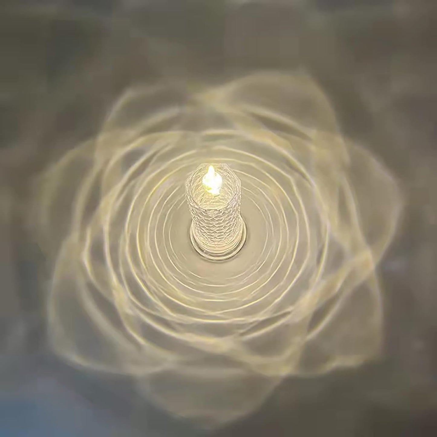 Crystal rose LED candle with a clear acrylic finish, perfect for gifting and home decoration.