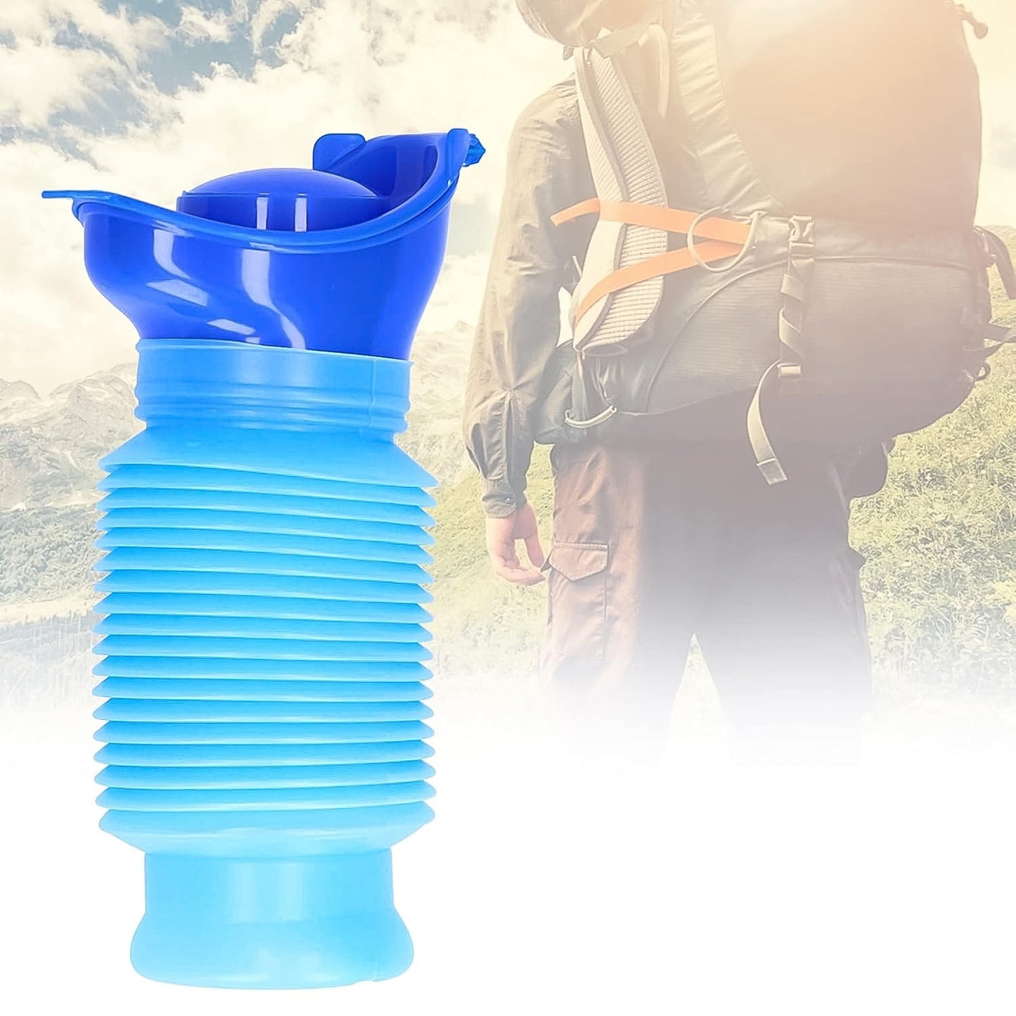Foldable portable urinal bottle for travel and camping from JourneyMate