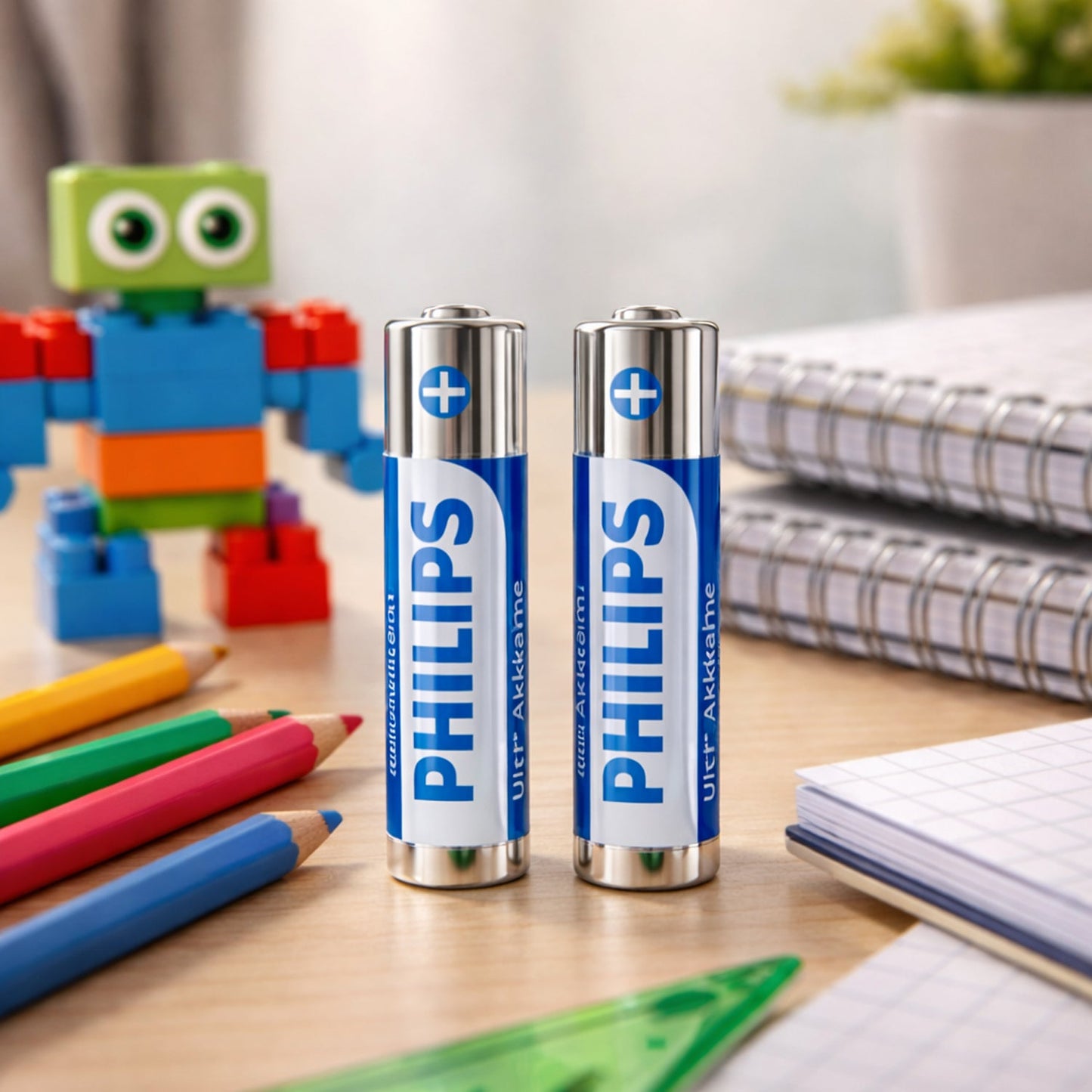 Compact alkaline AAA batteries for daily use