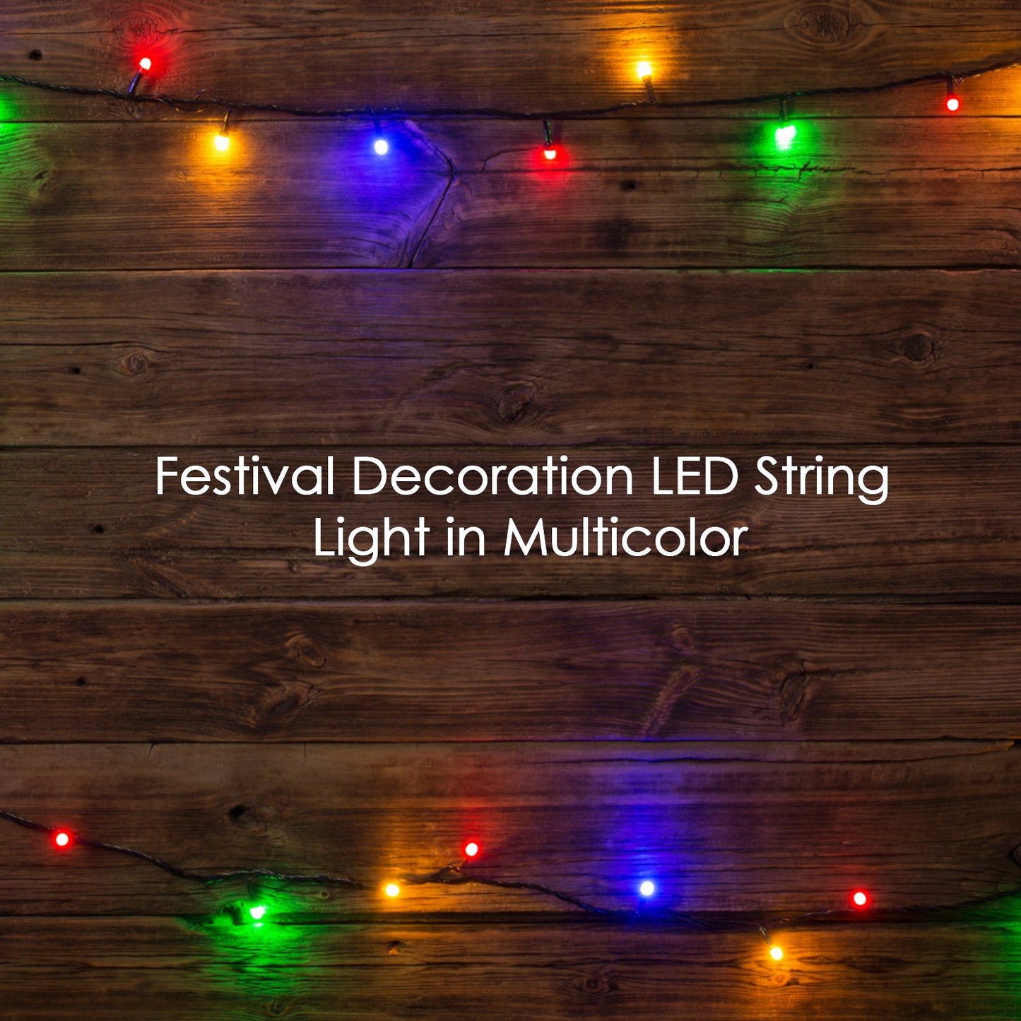 Festive 3-meter LED string lights illuminating a Christmas setup.