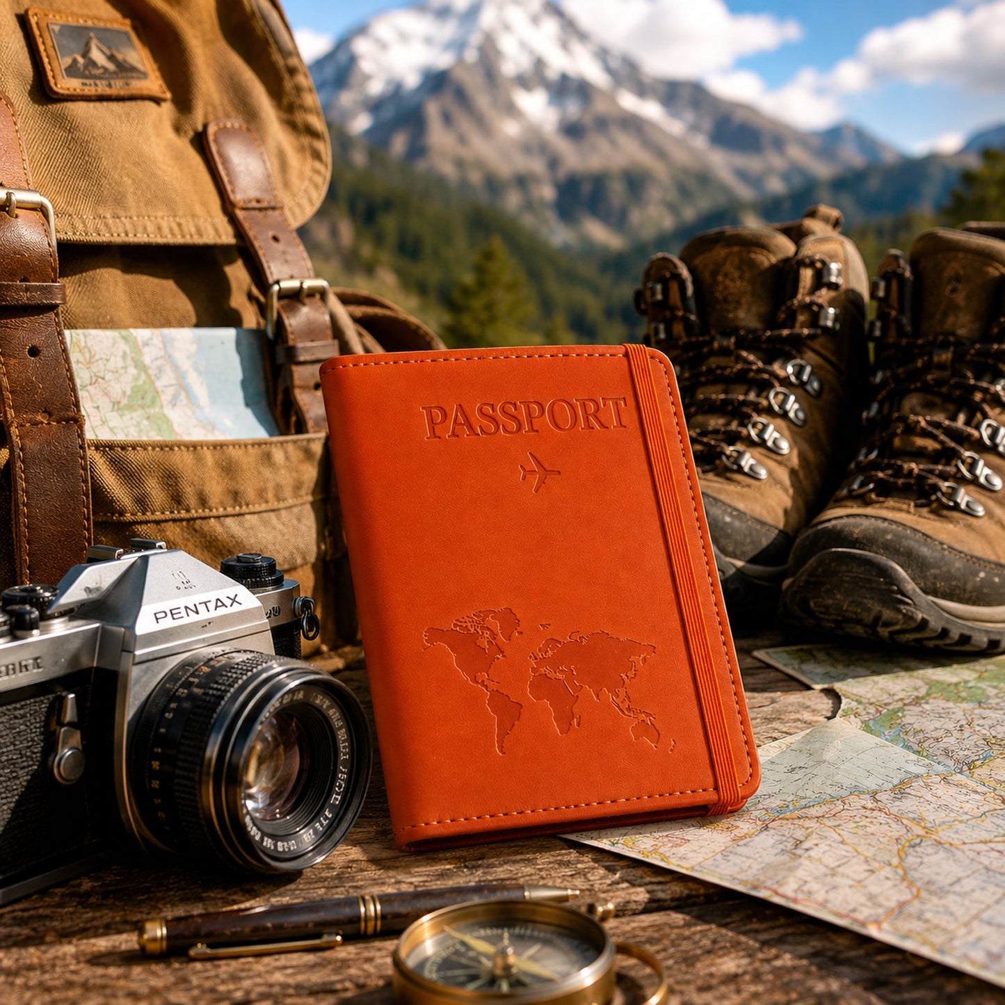 Elegant and professional style travel passport wallet for men and women